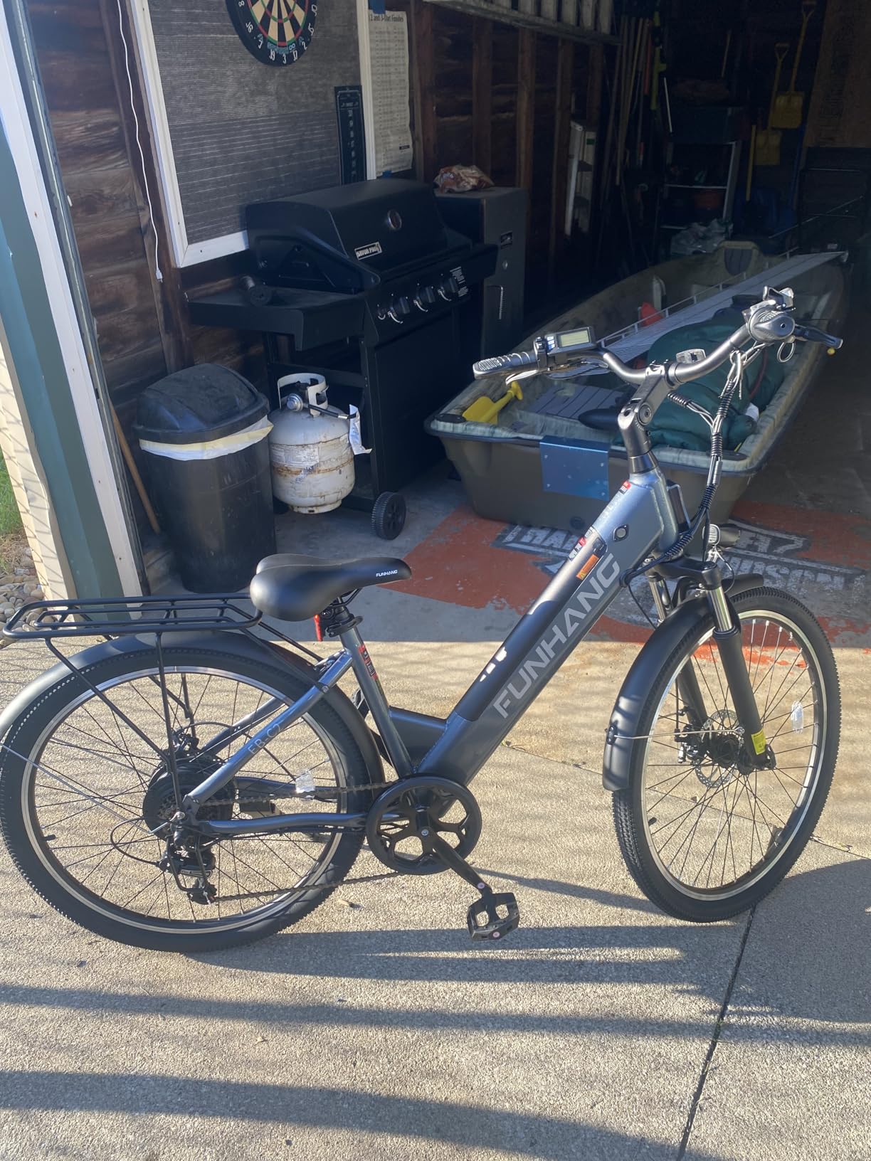 Funhang Electric Bike for Adults, 1000W Peak Ebike, 50Miles Step Thru Electric Bicycle, 26