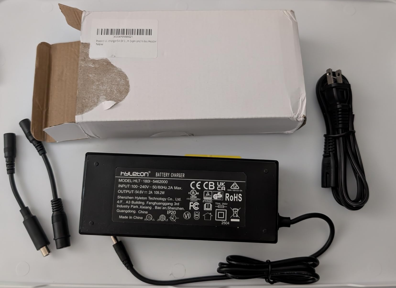 48V Lithium Battery Charger - UL Certified 54.6V 2A Fast Charger for Electric Bike, with Auto Shutoff, Intelligent Temperature Control & Fire-Resistant Case customer photo 1
