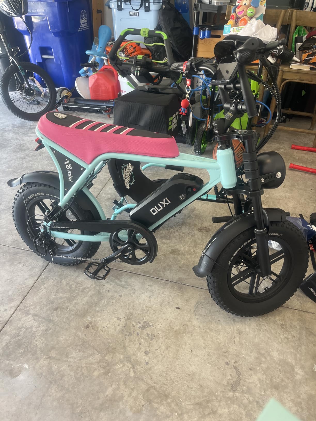 OUXI V8 Series Electric Bike for Adults, E Dirt Bike Peak 1000W/1500W, 10.4/15/30AH Removable Battery, 16''/20