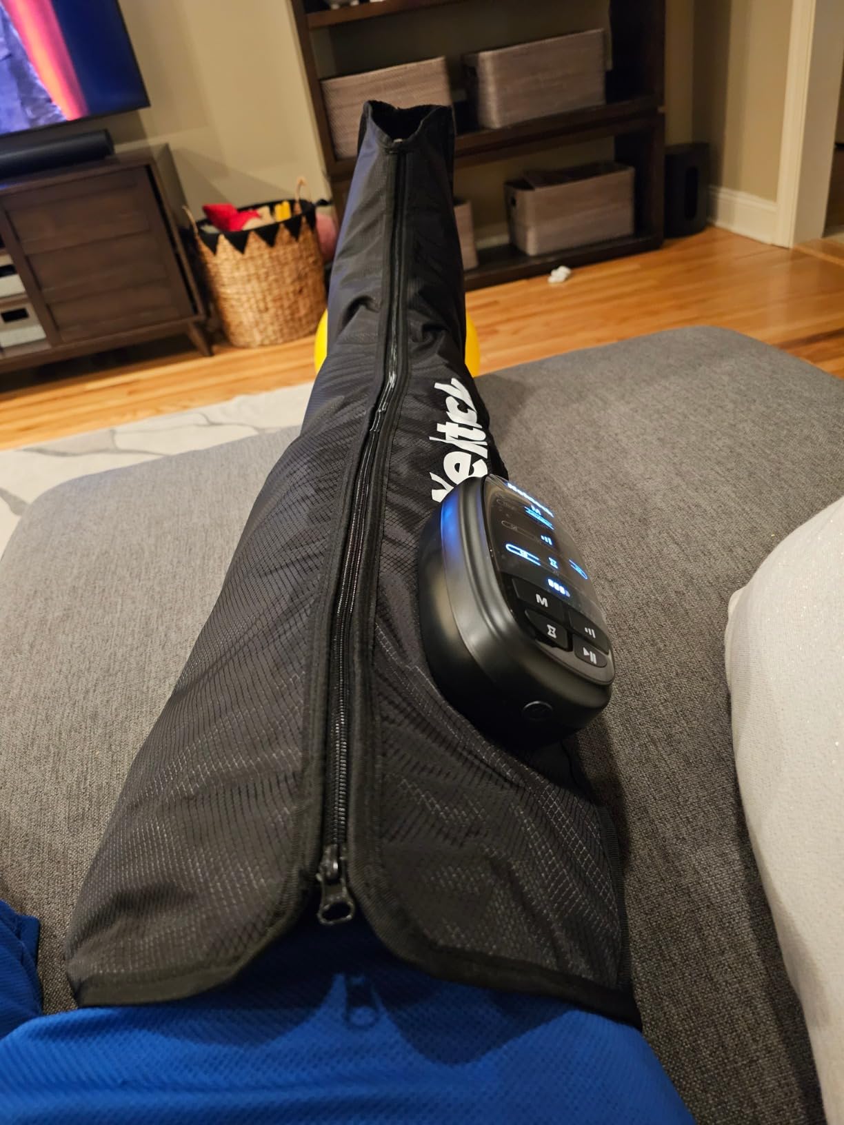 Nekteck Leg Compression Massager Recovery System, Cordless Foot and Leg Massager for Circulation and Pain Relief, Rechargeable Compression Boots with 6 Modes 4 Intensities customer photo 1