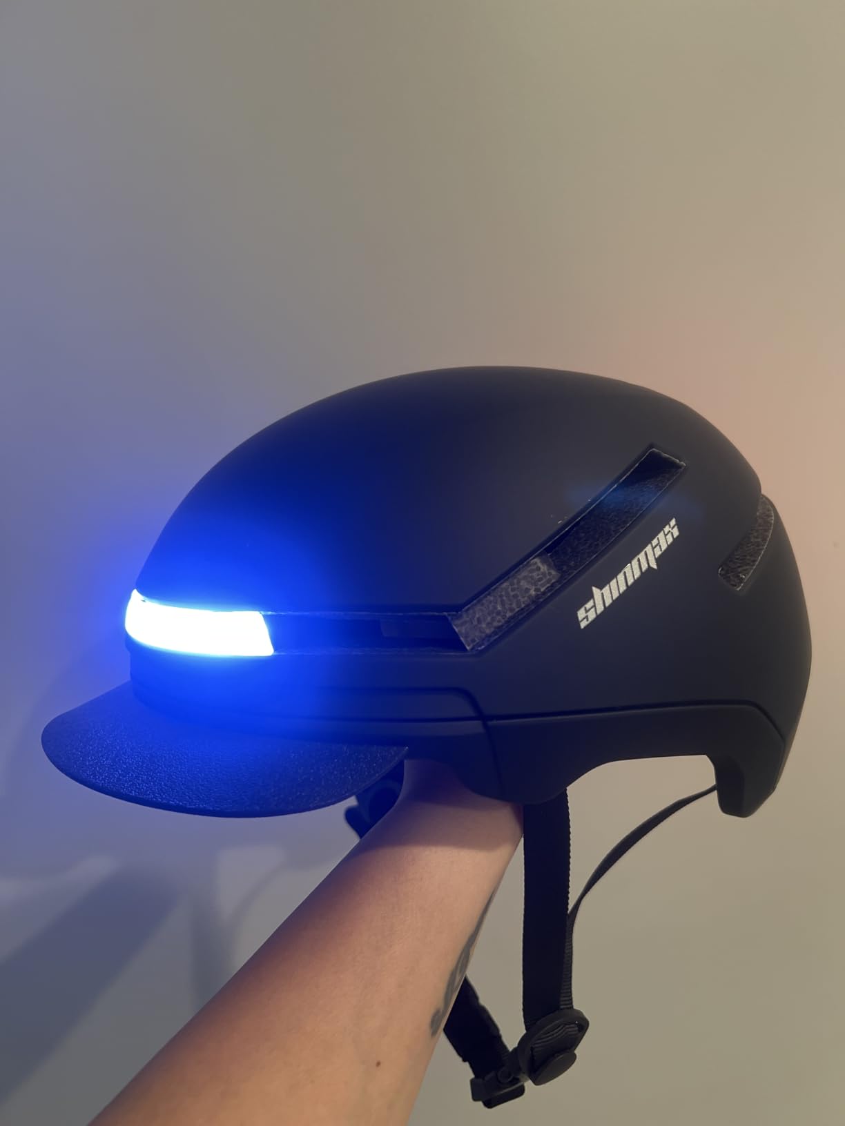 Shinmax Bike Helmet with Turn Signals, NTA Certified up to 45km/h, Bicycle Helmet for Men Women with USB Rechargeable Rear Light, Viser, Cycling Helmet for E-Bike & S-Pedelec,Scooter, Commuter, Adults customer photo 2