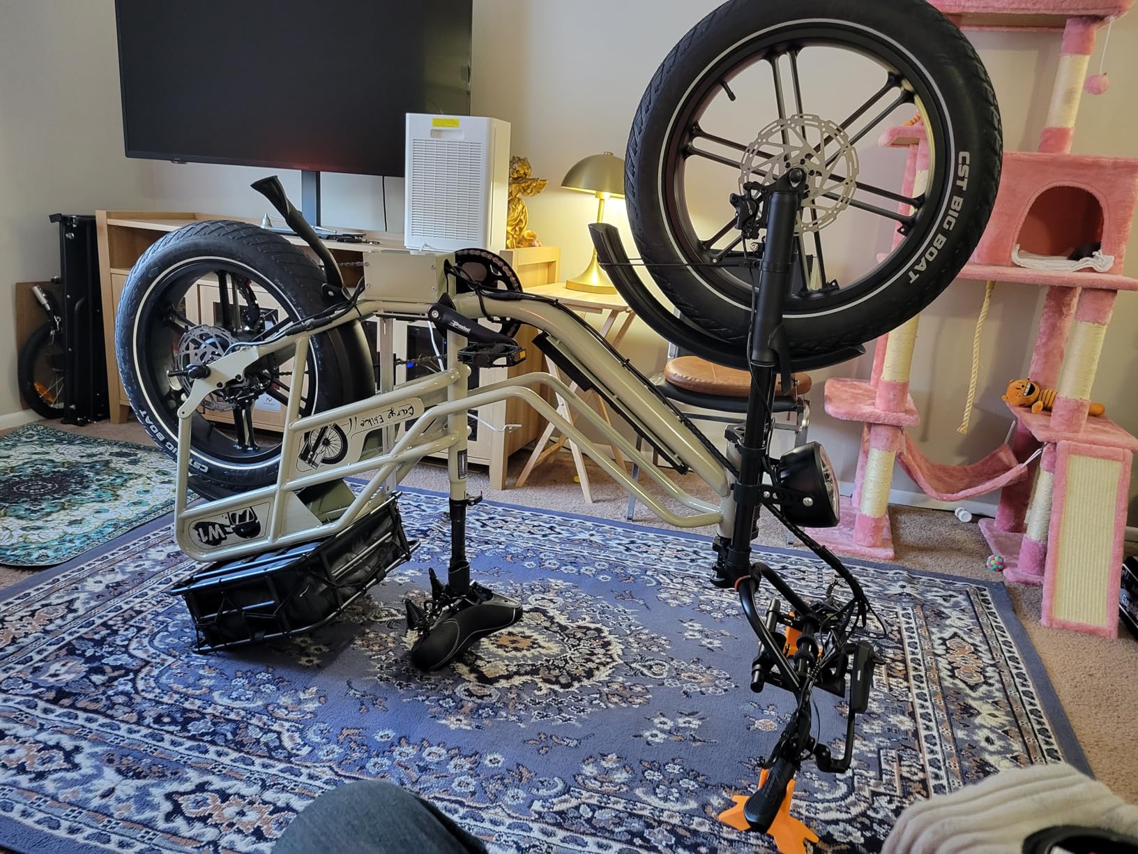 Dual Battery 48V 60AH Electric Bike for Adults, 160 Miles Long Range Cargo Ebike with Removable 2880WH Battery, 1450W Peak Motor Electric Bicycle, 20