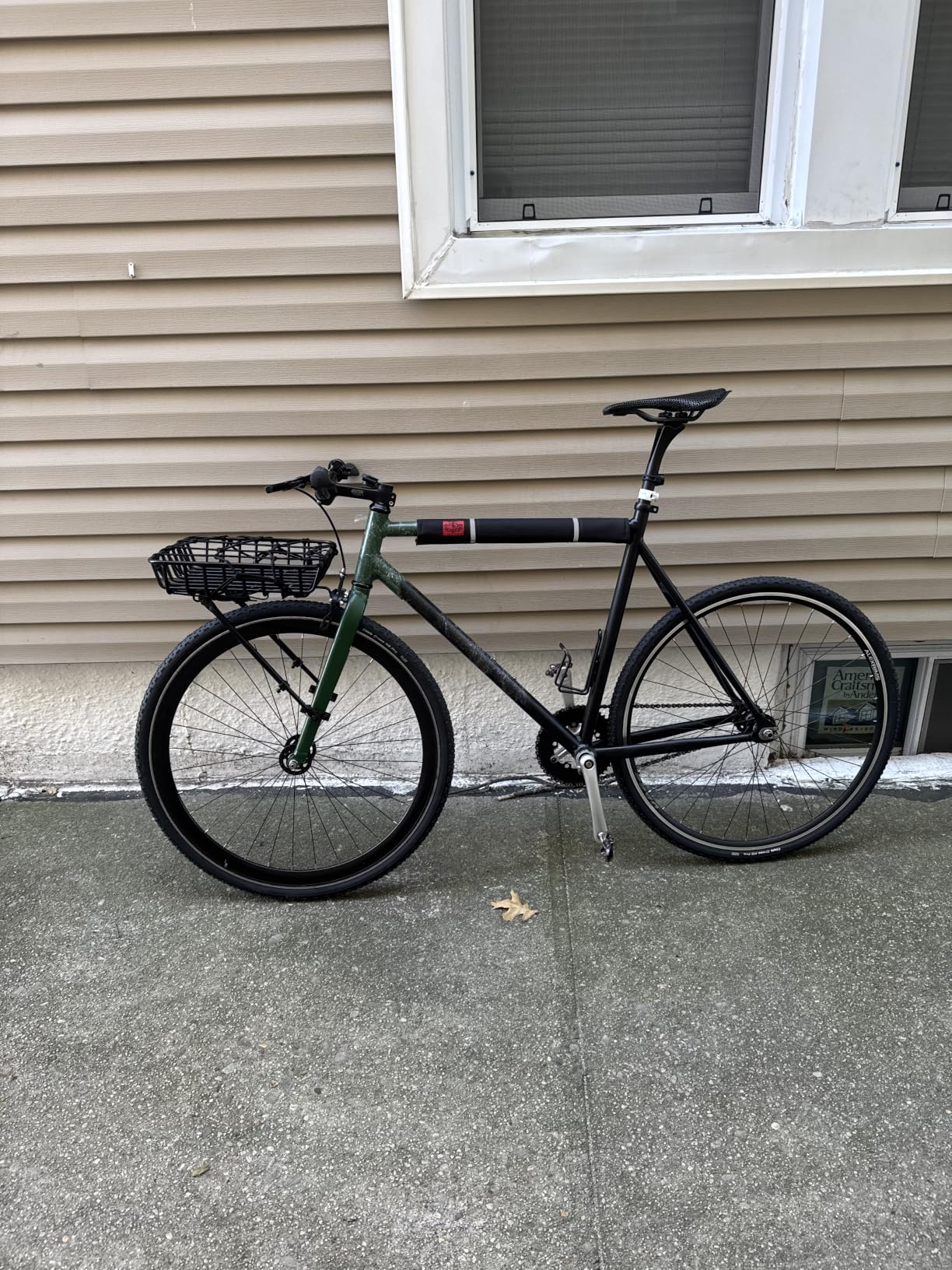 CXWXC Bike Basket Rack - Large Front Bicycle Basket with Struts - Front Mount Aluminium Bike Basket Large Capacity customer photo 1