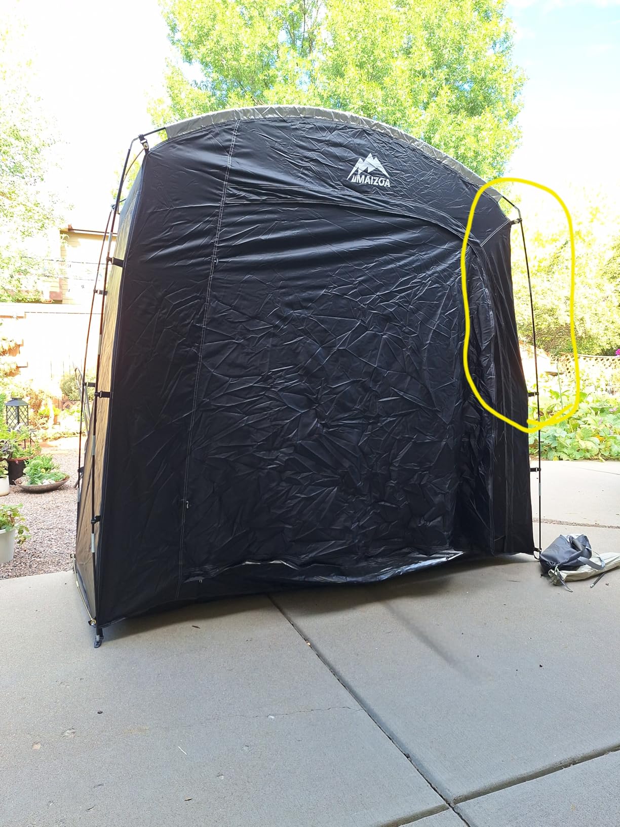Bike Storage Tent,82*43*70 In Outdoor Portable Storage Tent,Made of 210D Oxford Cloth PU4000mm Waterproof Fabric, Storage Shed for 2-4 bike,Motorcycles,Garden Tools,Lawn Mower,Various Tools customer photo 2