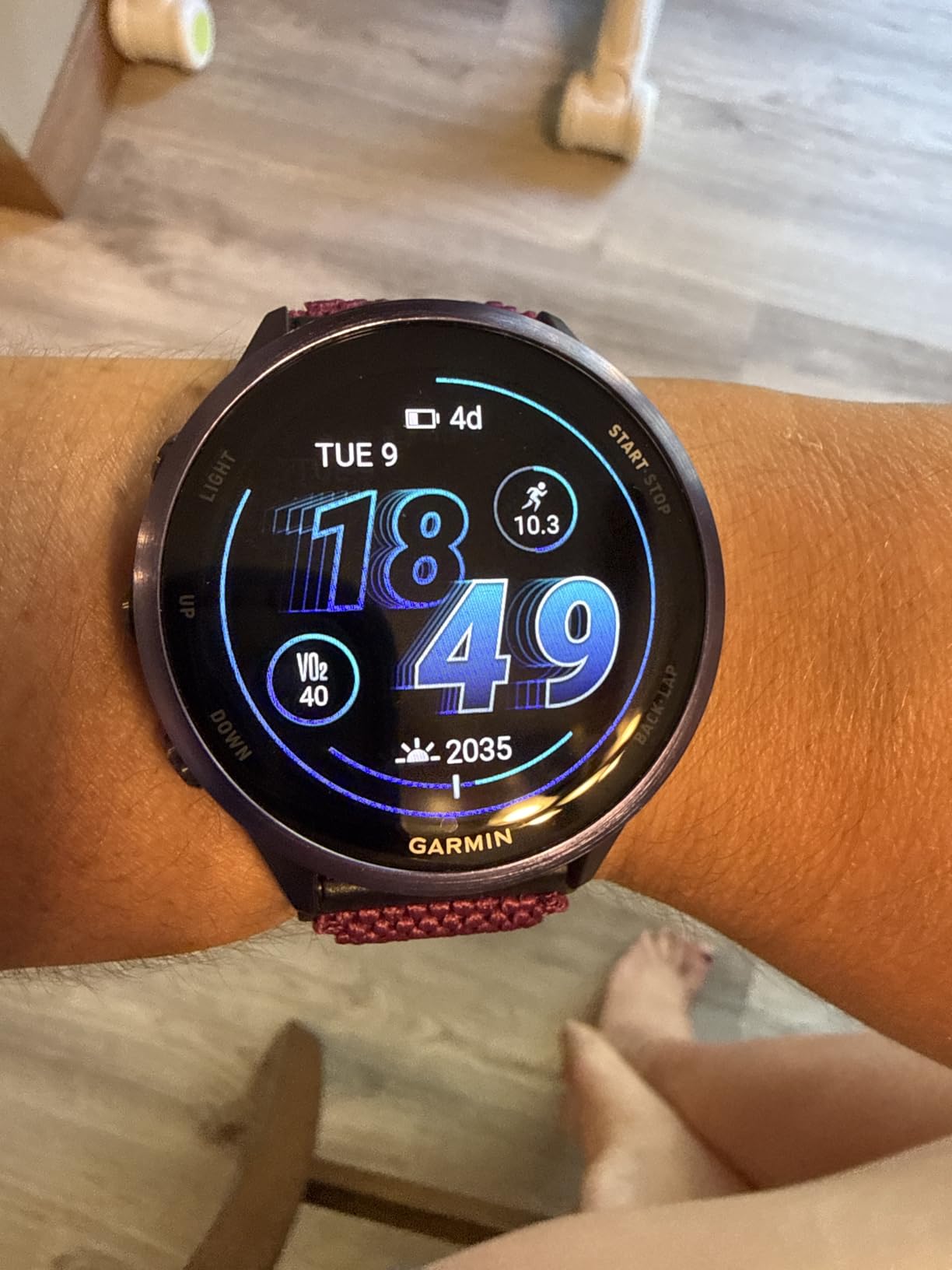 Garmin Forerunner 570, 42mm, Advanced GPS Running and Triathlon Smartwatch, AMOLED Display, Training and Recovery Features, Slate Gray Aluminum with Translucent Black/Black Band customer photo 1