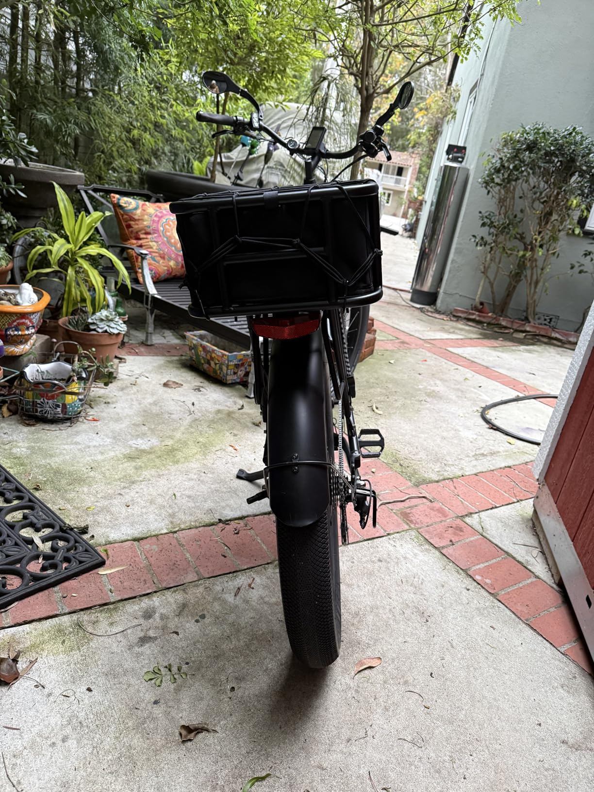 Lambolt Rear Rack Bike Basket for E-Bikes & Bikes - Heavy-Duty Bicycle Basket with Waterproof Liner, Cargo Net & Rain Cover - Great for Groceries, Dogs, Pets & Daily Commutes customer photo 2
