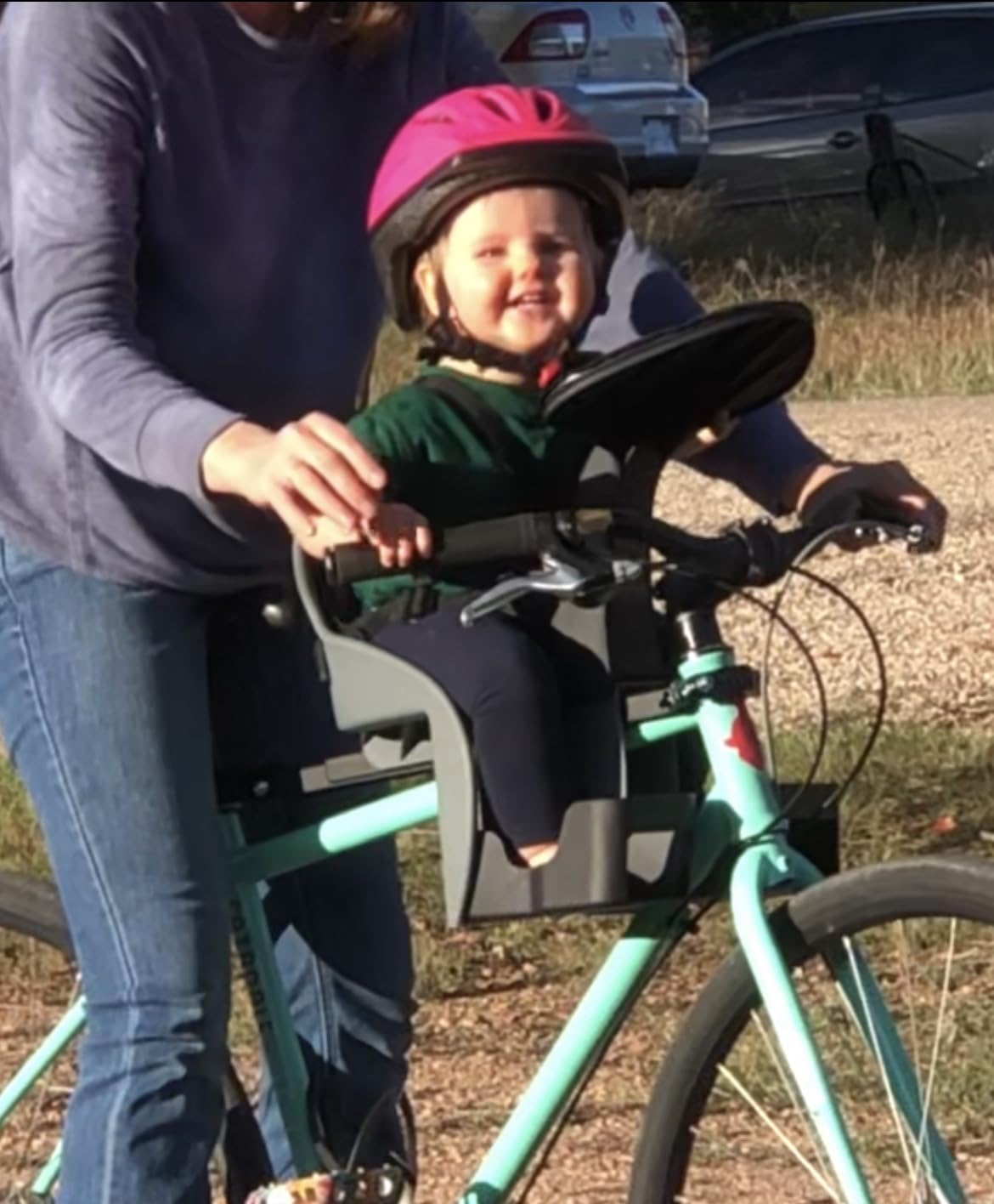 KaZAM Front-Mounted Child Bike Seat - Kangaroo & Wallaby Models with Padded Front Bumper/Dashboard, 5-Point Harness & Adjustable Footrests for Family Biking Adventures customer photo 1