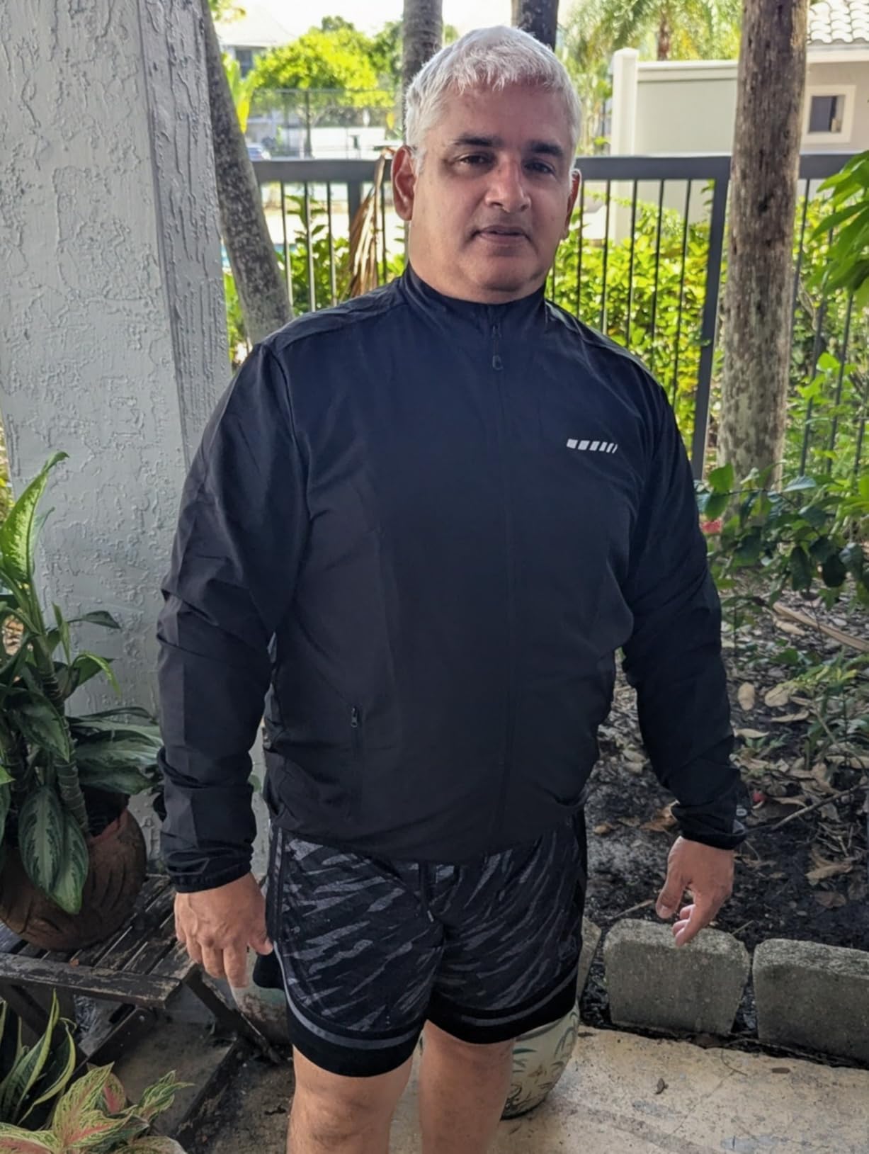 qualidyne Men's Lightweight Cycling Windbreaker Jacket, Windproof, Water-Resistant (Light Rain), Reflective, 2 Zip Pockets customer photo 2