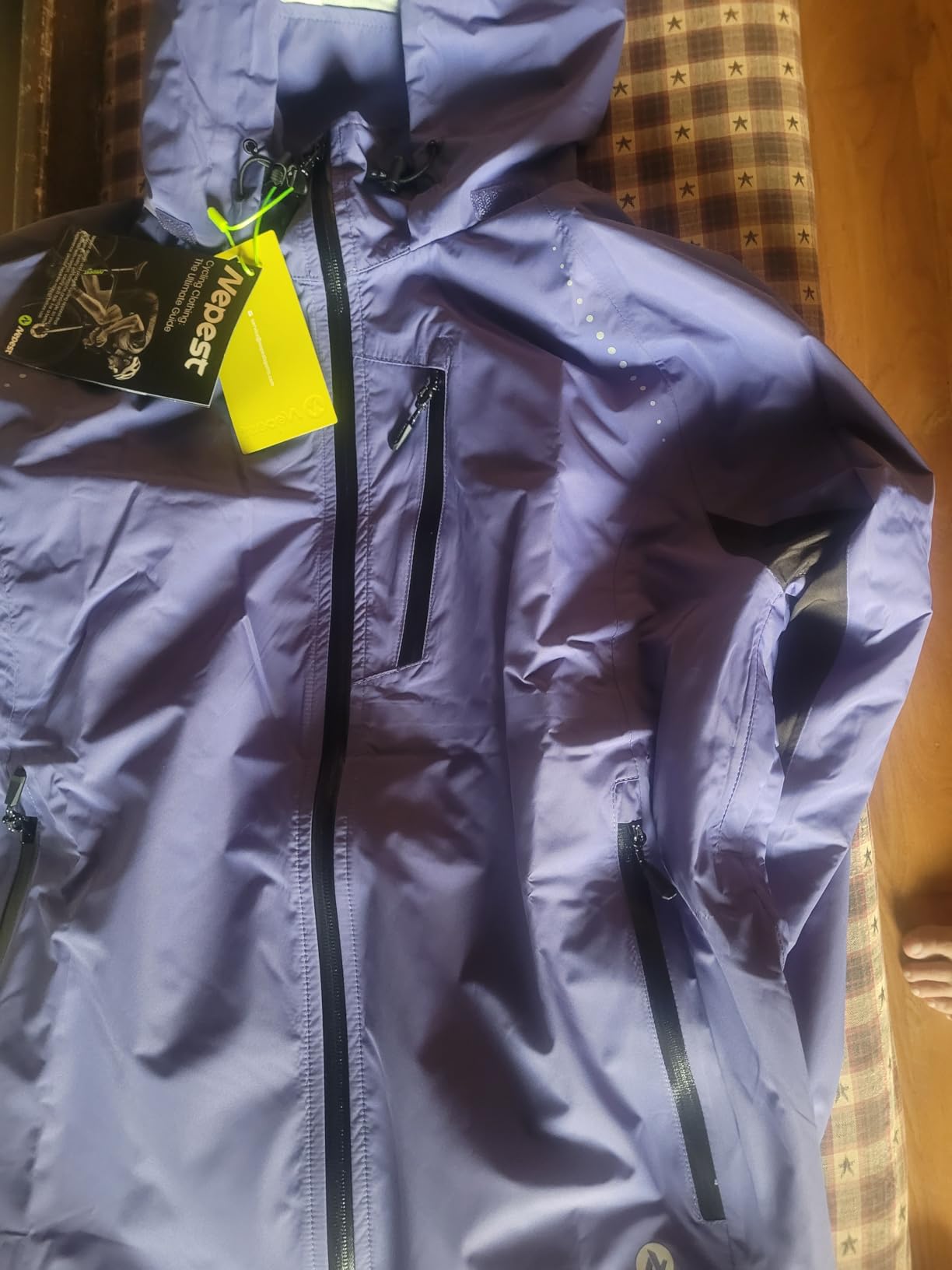 Nepest Womens Cycling Rain Jackets Lightweight Waterproof Biking Running Windbreaker UPF 50+ Reflective Packable Hooded customer photo 1