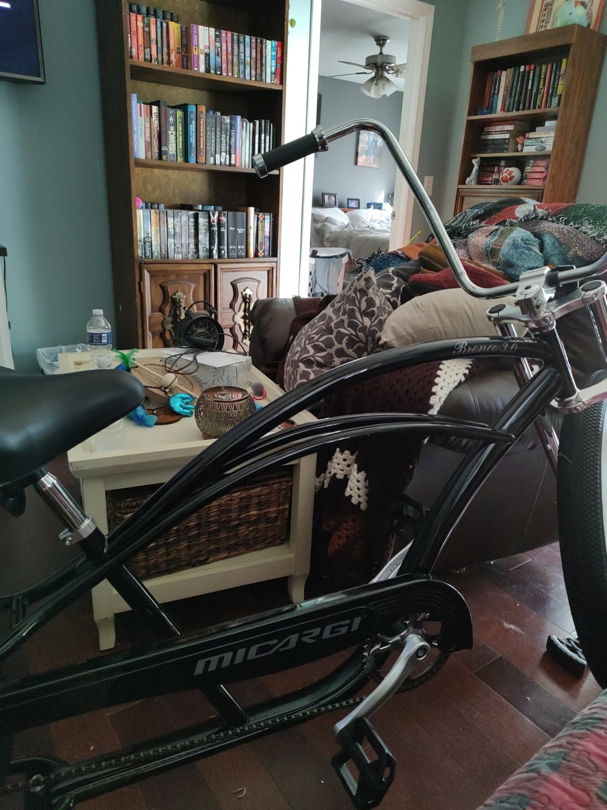 MICARGI Bronco 3.0 Mens Cruiser Bicycles 26/29 inch Long Beach Cruiser Bike with Coaster Brakes Front/Rear White Wall Tires/Black Ties customer photo 1