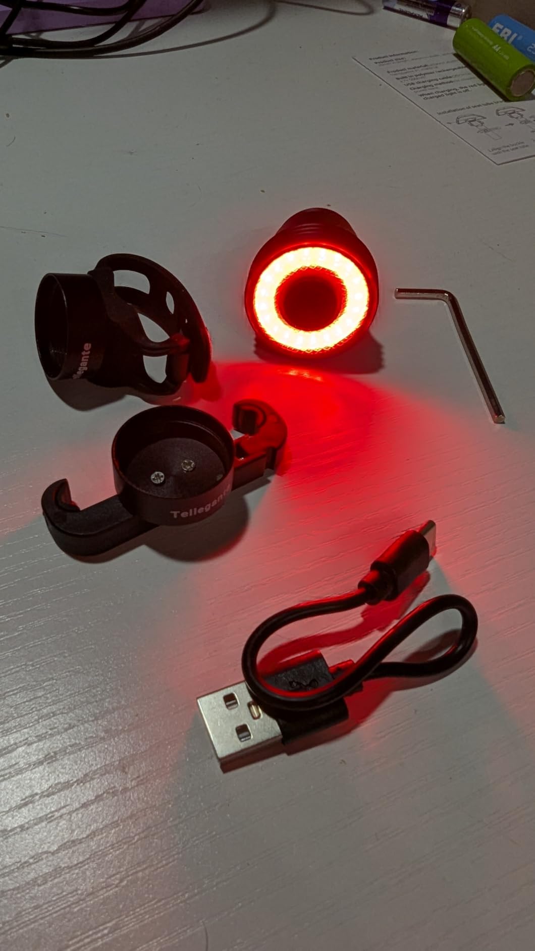 Smart Bike Tail Light, Brake Sensing, Auto On/Off, Super Bright 22 LEDs Rear Bike Light, 5 Lighting Modes, USB C Rechargeable Bicycle Taillight, IP65 Waterproof, Saddle and Seatpost Mount customer photo 2
