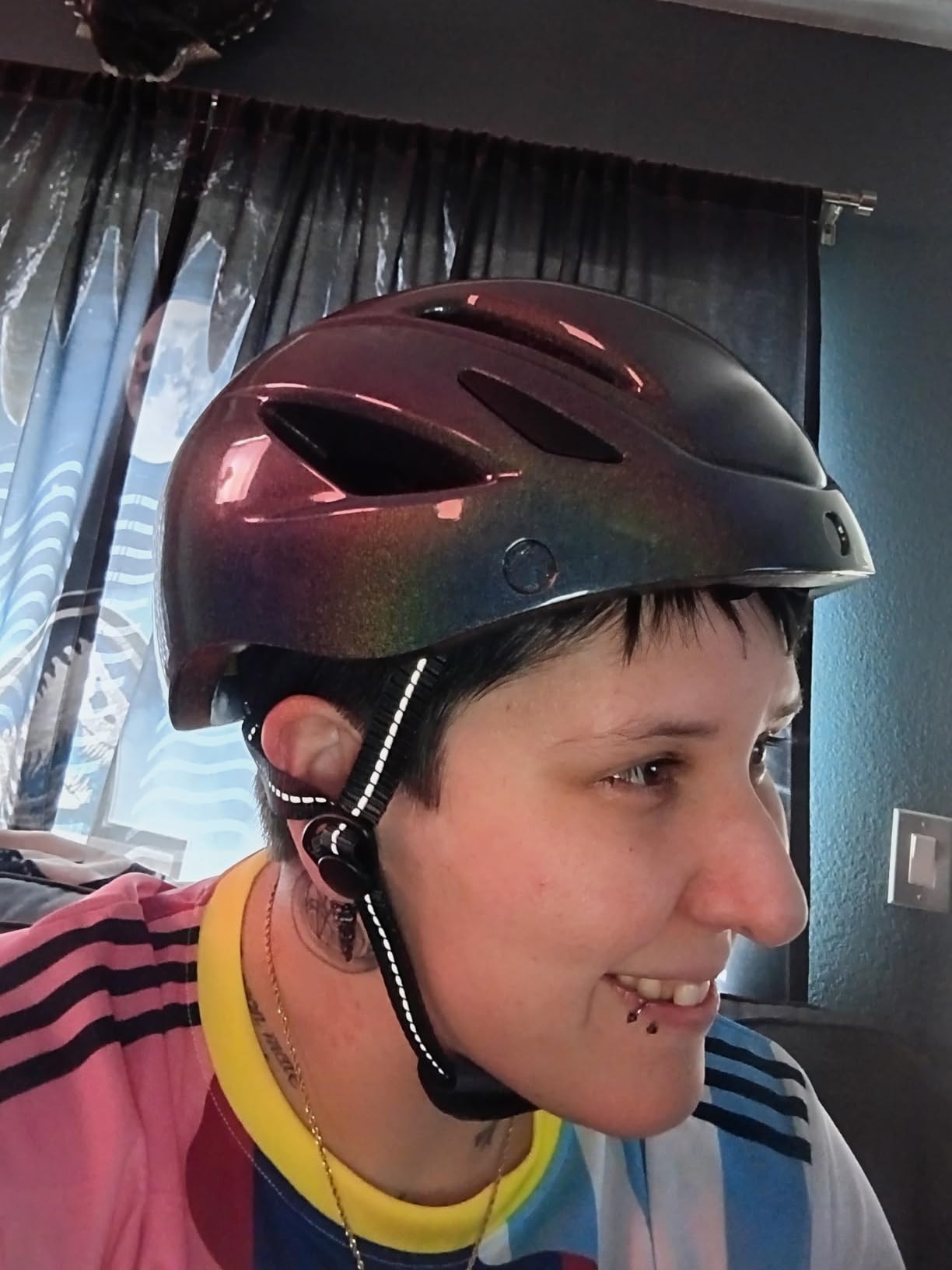 Odoland Adult Bike Helmet with Magnetic Sun Visor for Men Women for Cycling | Glasses-Friendly Design, Adjustable Dial, Urban Riding Bicycle Helmet for Mountain, Road, E-Bike, Commuting customer photo 2