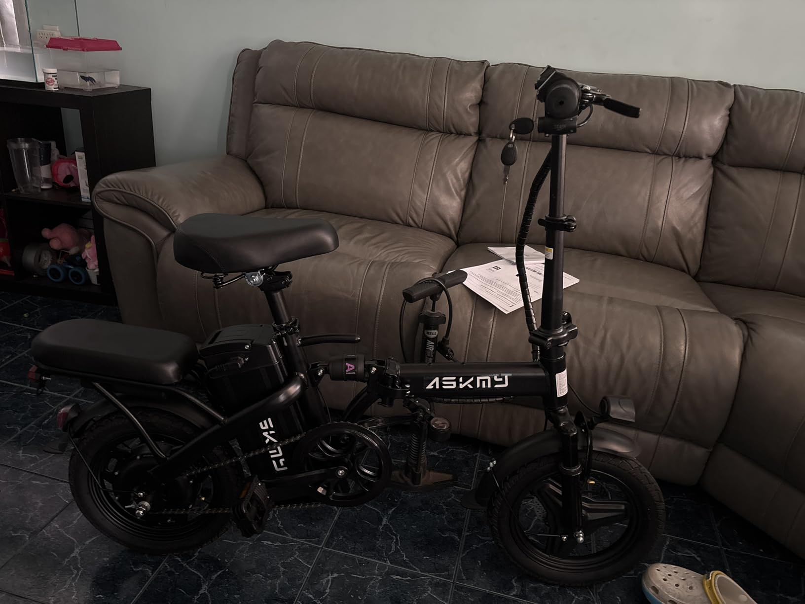 Foldable Electric Bike for Adults and Teens, 740W Peak Motor Ebike, 48V 10/20AH Removable Battery, 30-60 Miles PAS Range, Folding E-Bike, 14 Inch Mini Electric Bicycle for Daily Commuting customer photo 2