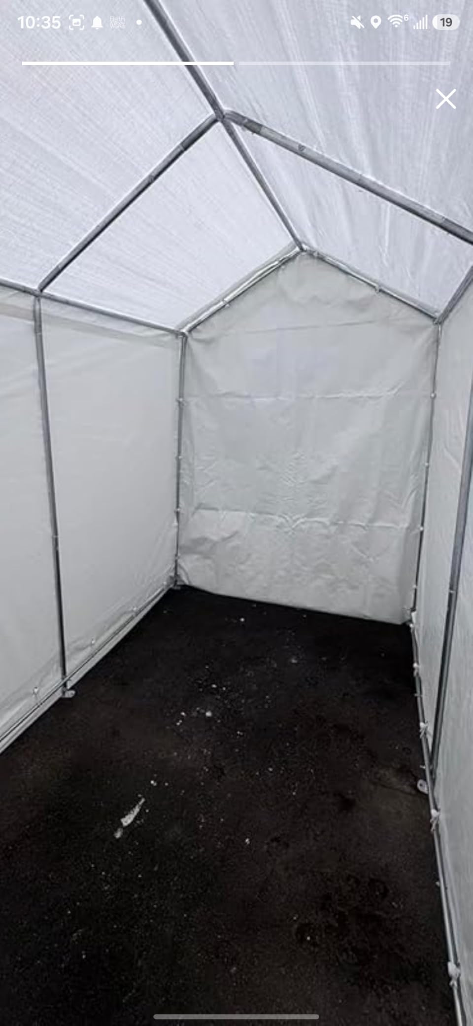 Aoxun 6x8FT Carport Shelter Storage Shed with Reinforced Frame, Portable Garage with Roll-up Zipper Door, Roll-Up Windows for Motorcycle, Bike, ATV, Garden Tools, Steel Frame customer photo 1