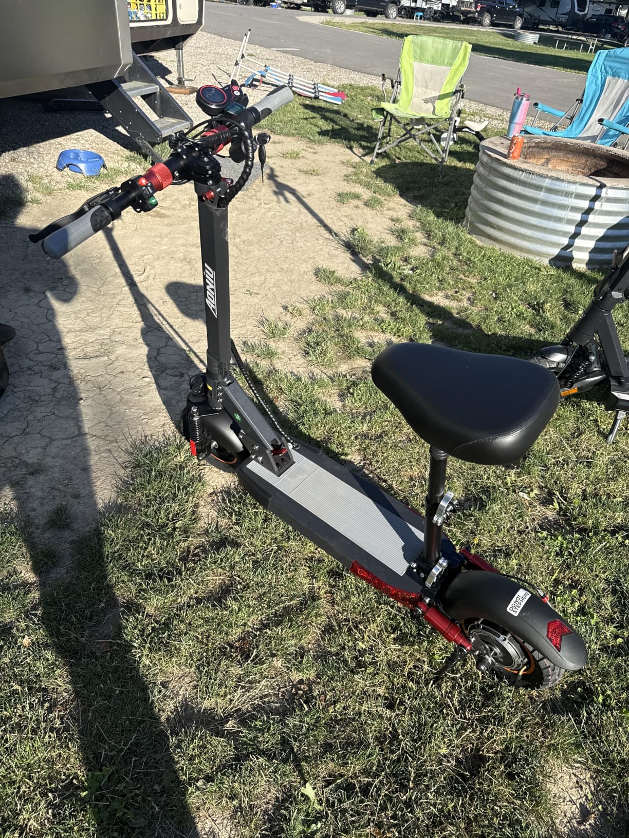 M4 Electric Scooter for Adults Escooter with Seat Off Road E Scooter 25-30mph Fast 300 Lbs+ Heavy Duty Electric Scooters Long Range 31 Miles All Terrain Foldable for Teens Commuting customer photo 1