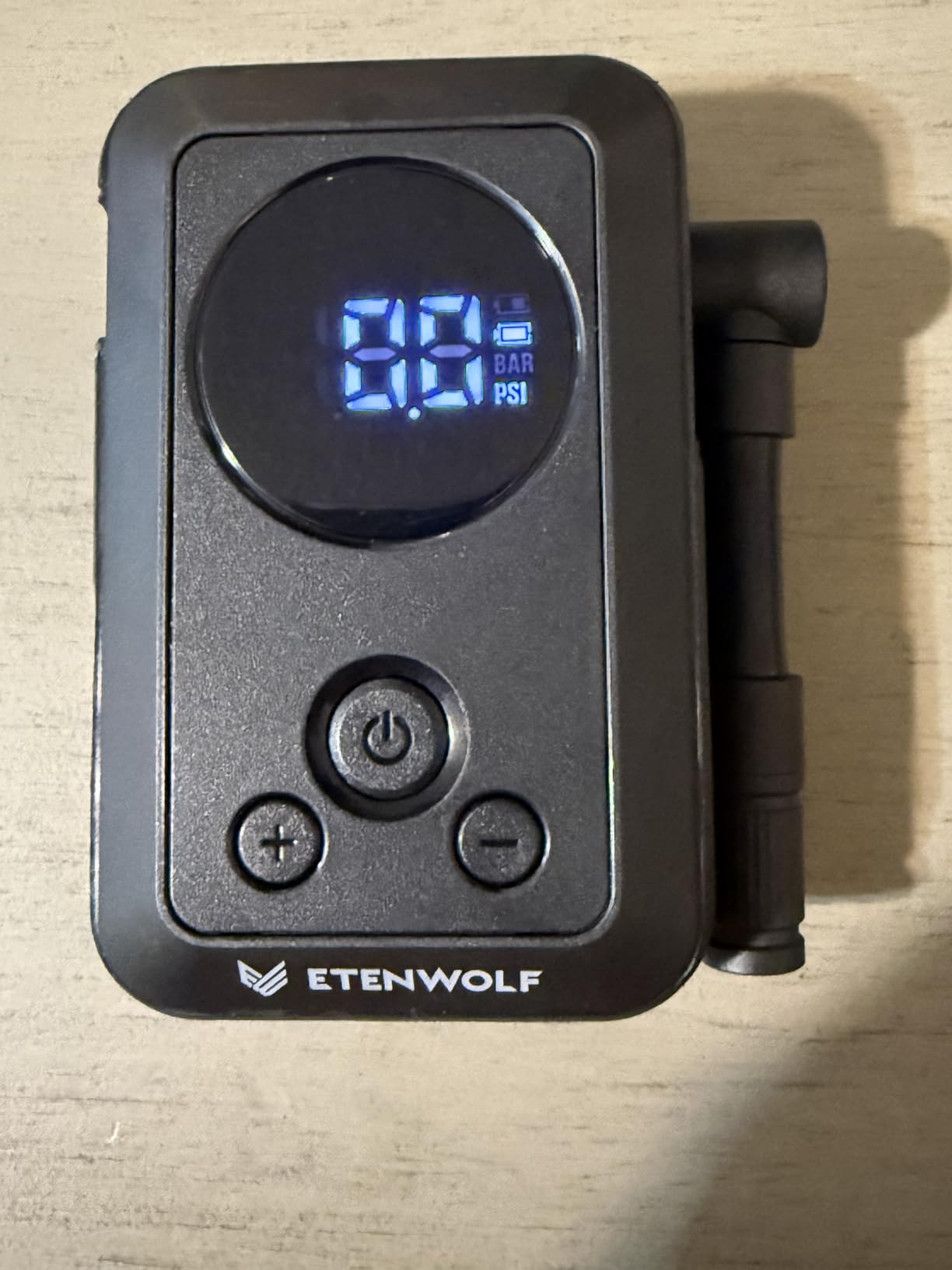 ETENWOLF Mini Bike Pump, 20s Fast Inflate Bicycle Pump with Gauge, 150PSI Portable Electric Bike Air Pump with Presta and Schrader Valve for Mountain Bike, Road Bike, Motorcycle, Car, Sport Ball customer photo 2