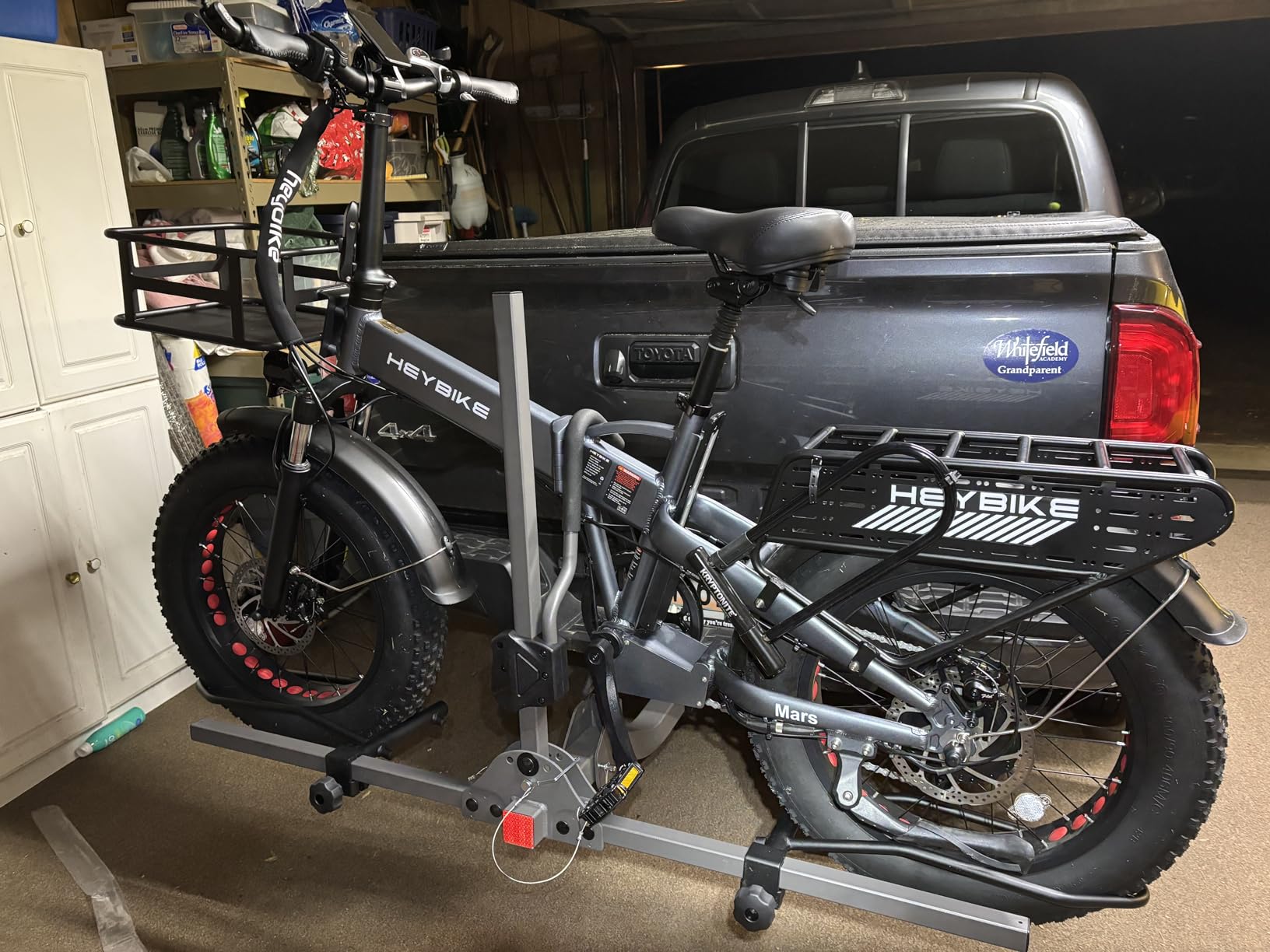 2-Bike Rack Hitch for Car, 160 Lbs Hitch Mount Platform Style, Smart Tilting & Easy Fold, Fits Up to 5-Inch Fat Tire E-Bikes customer photo 1