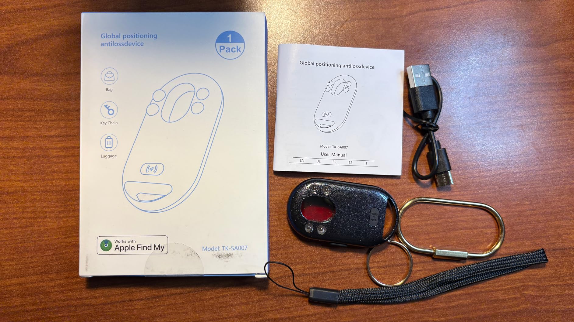 TECKNET [MFi Certified] Air Tracker Tags, Rechargeable Bluetooth Tracker | 3-in-1 Find My Tracker 4 Pack (iOS Only), 100dB Alarm & IR Lens Finder, IP67 Waterproof, Item Locator for Key Luggage Wallet customer photo 1