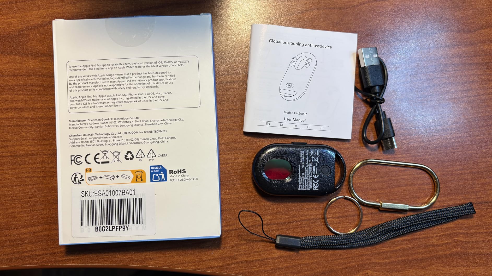 TECKNET [MFi Certified] Air Tracker Tags, Rechargeable Bluetooth Tracker | 3-in-1 Find My Tracker 4 Pack (iOS Only), 100dB Alarm & IR Lens Finder, IP67 Waterproof, Item Locator for Key Luggage Wallet customer photo 2