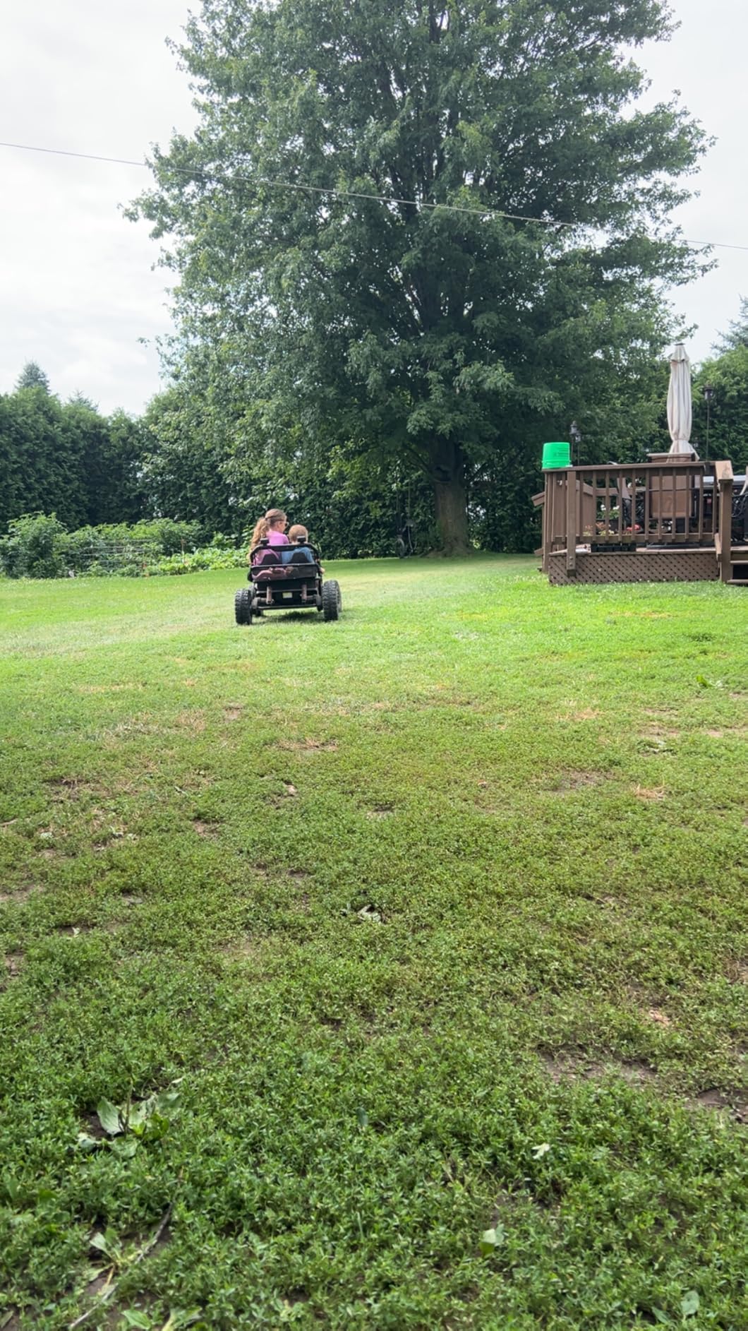 First Ride On 36V Kids Ride On UTV, 2-Seater 400W Electric Car for Kids 6+, 5-8 MPH Speed, 14 EVA Wheels, Metal Frame, Bluetooth Music, Rear Metal Suspension Off-Road Vehicle (Black Camo) customer photo 1