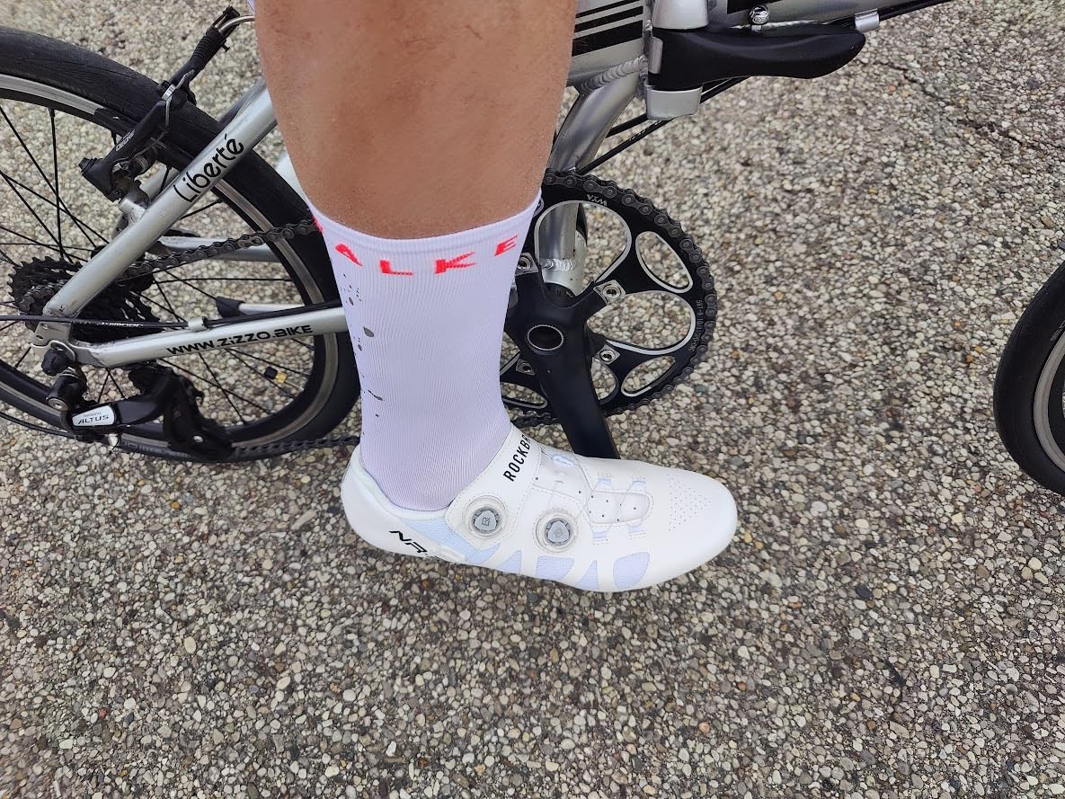 Cycling Shoes NR3 Clipless with 2 Knob Lock Professional for Men Women - Breathable & Stable Road Bike Shoes, Compatible with Peloton & Look Delta/SPD Cleats customer photo 2