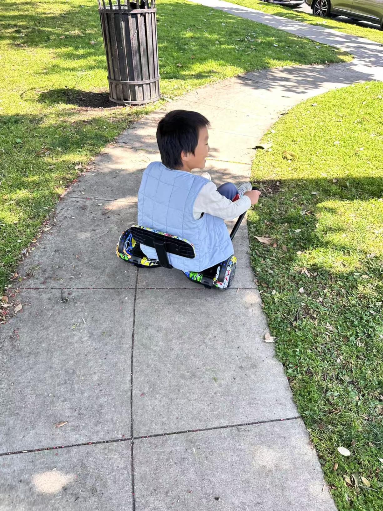 Scooter with Seat Attachment for Kids Adults, 6.5'' 8.5''Balancing Scooter with Bluetooth Speakers & Colorful LED Light with Kart customer photo 1