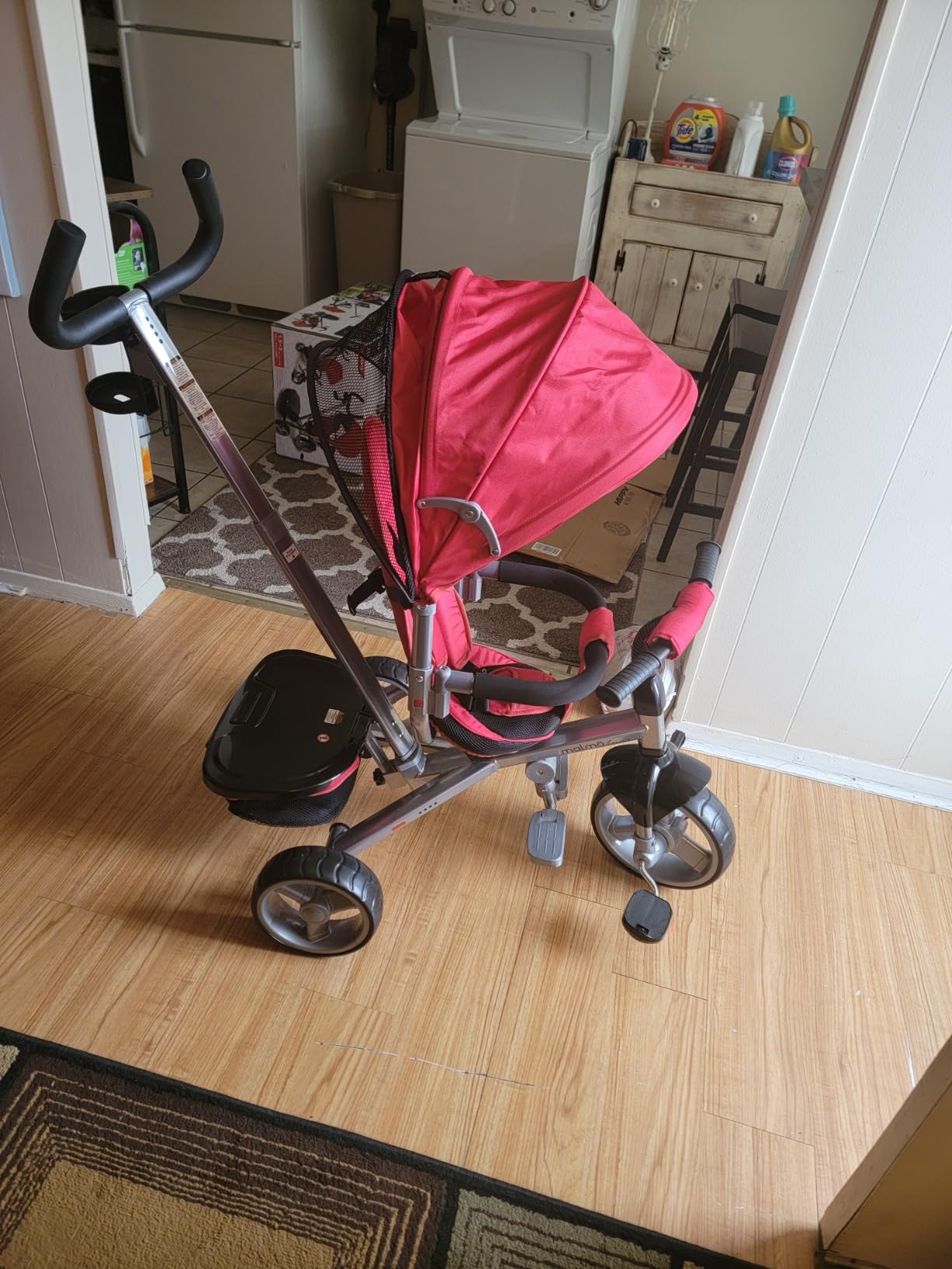 Huffy Malmo Ultra 4-in-1 Convertible Toddler Tricycle with Parent Push Handle, Removable Canopy & Cup Holder, Kids Training Trike for Boys & Girls Ages 1.5 to 3 Years, Multiple Color Options customer photo 1