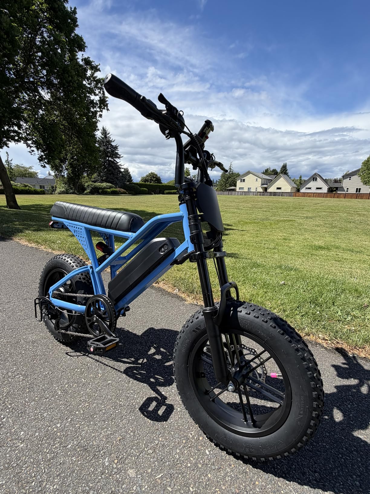 ESKUTE V100 Electric Bike for Adults, Electric Dirt Bike 1500W Peak Motor, All Terrain Dual Suspension E Bike 20+MPH Top Speed, Ebike Up to 60 Miles Range, 16