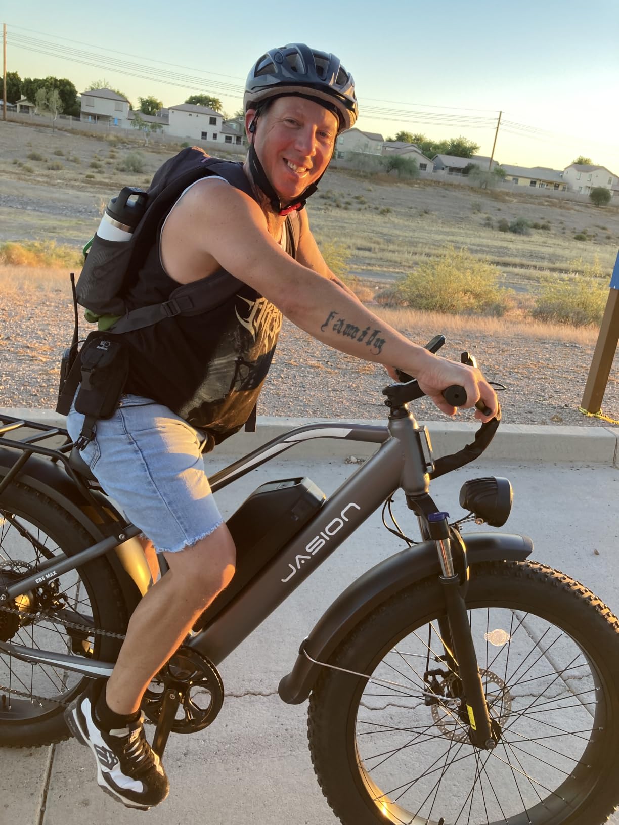 Jasion EB5 MAX Electric Bike for Adults with 2000W Peak Motor, 48V 15Ah (720Wh) Battery Electric Mountain Bike, 26'' x 4'' Fat Tire Ebike, 28+MPH Speed, Cruise Control, with Fenders, Rear Rack customer photo 2