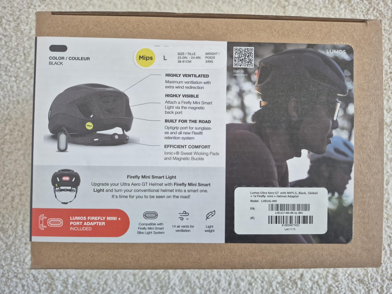 Lumos Ultra Aero GT Road Bike Helmet with Light Commuter Cycling for Adults | Magnetic Bike Light, MIPS Lightweight Ventilation, OptiGrip Eyewear Dock customer photo 2