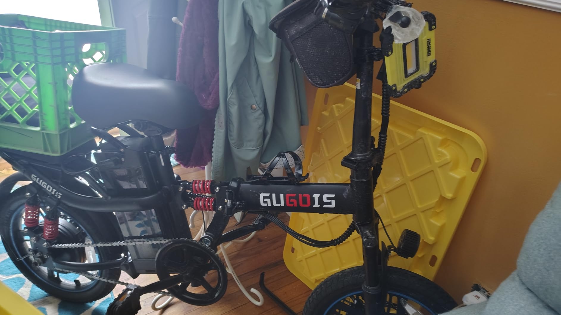 Folding Electric Bike for Adults, 2 Seater Electric Bike, 750W/1000W Peak Motor, 48V Removable Battery, Up to 45/60Miles, 16