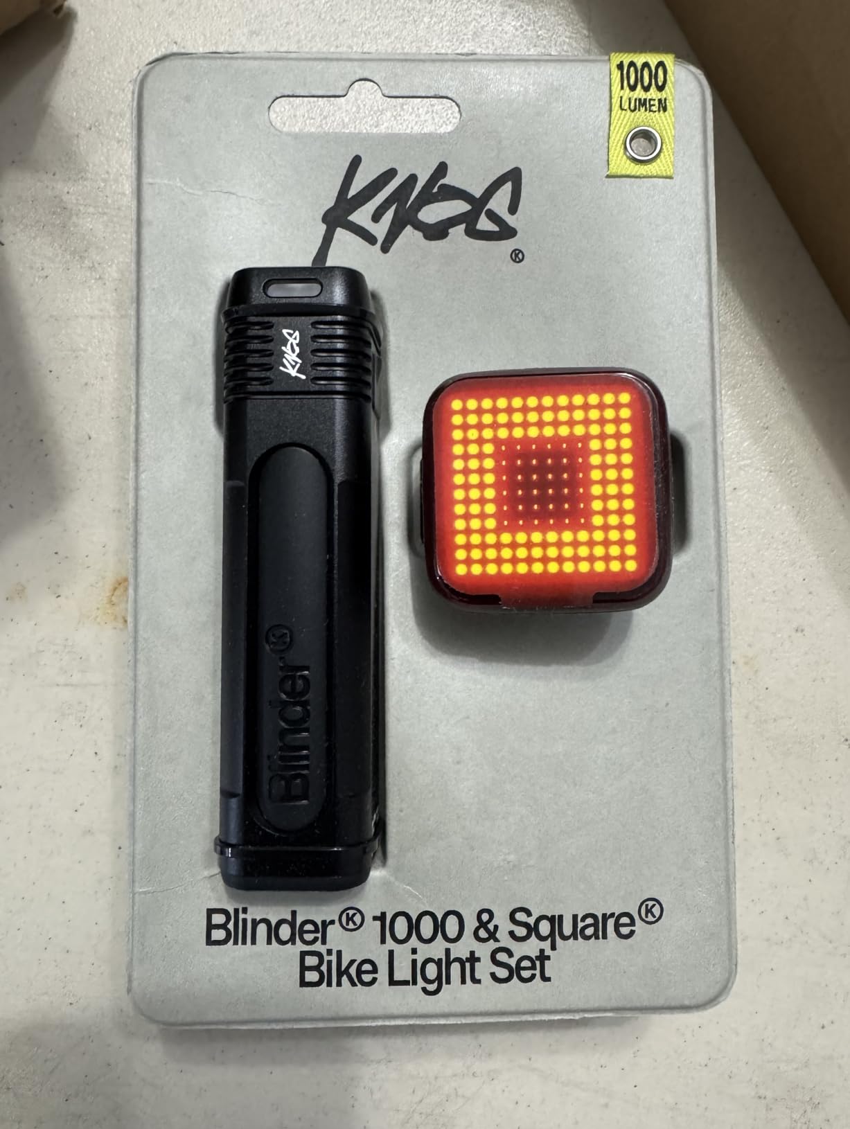 Knog Blinder 1000 & Blinder Square Bike Light Set, 2nd Gen, USB Rechargeable LED, 1000 Lumen Front, 100 Lumen Rear, Multiple Modes, IP67 Waterproof, 330 ft Beam customer photo 2