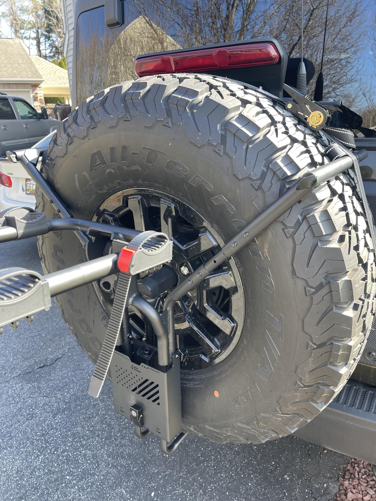Spare Tire Bike Rack for 2 Bikes, Fits 25.5