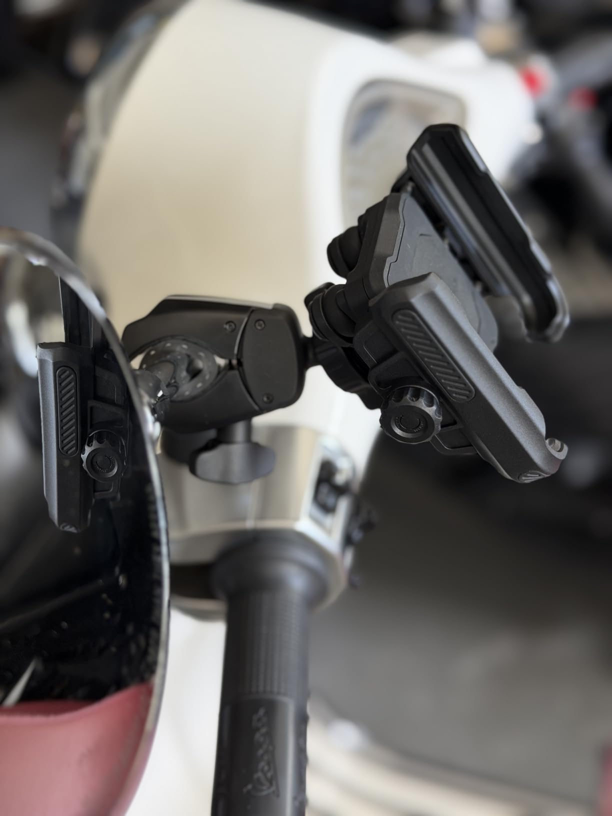 Motorcycle Bike Phone Mount with Upgrade Vibration Dampener | Camera Friendly, for 6-7.2