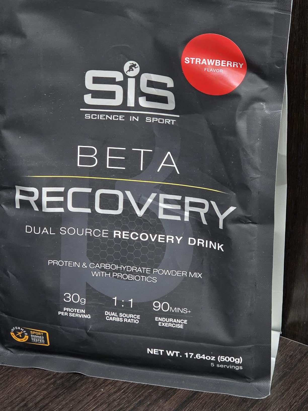 Science in Sport BETA Recovery - Dual-Source Carbohydrate Blend for High-Intensity Exercise - 30g Whey Protein Powder - Strawberry Flavor - 52 oz customer photo 1