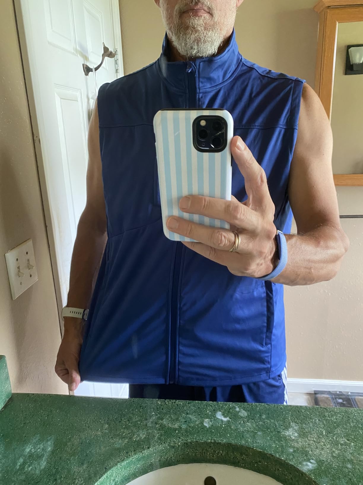 TBMPOY Men's Lightweight Softshell Vests Windproof Sleeveless Jackets Golf Outdoor Outerwear Summer Hiking Travel Cycling customer photo 2
