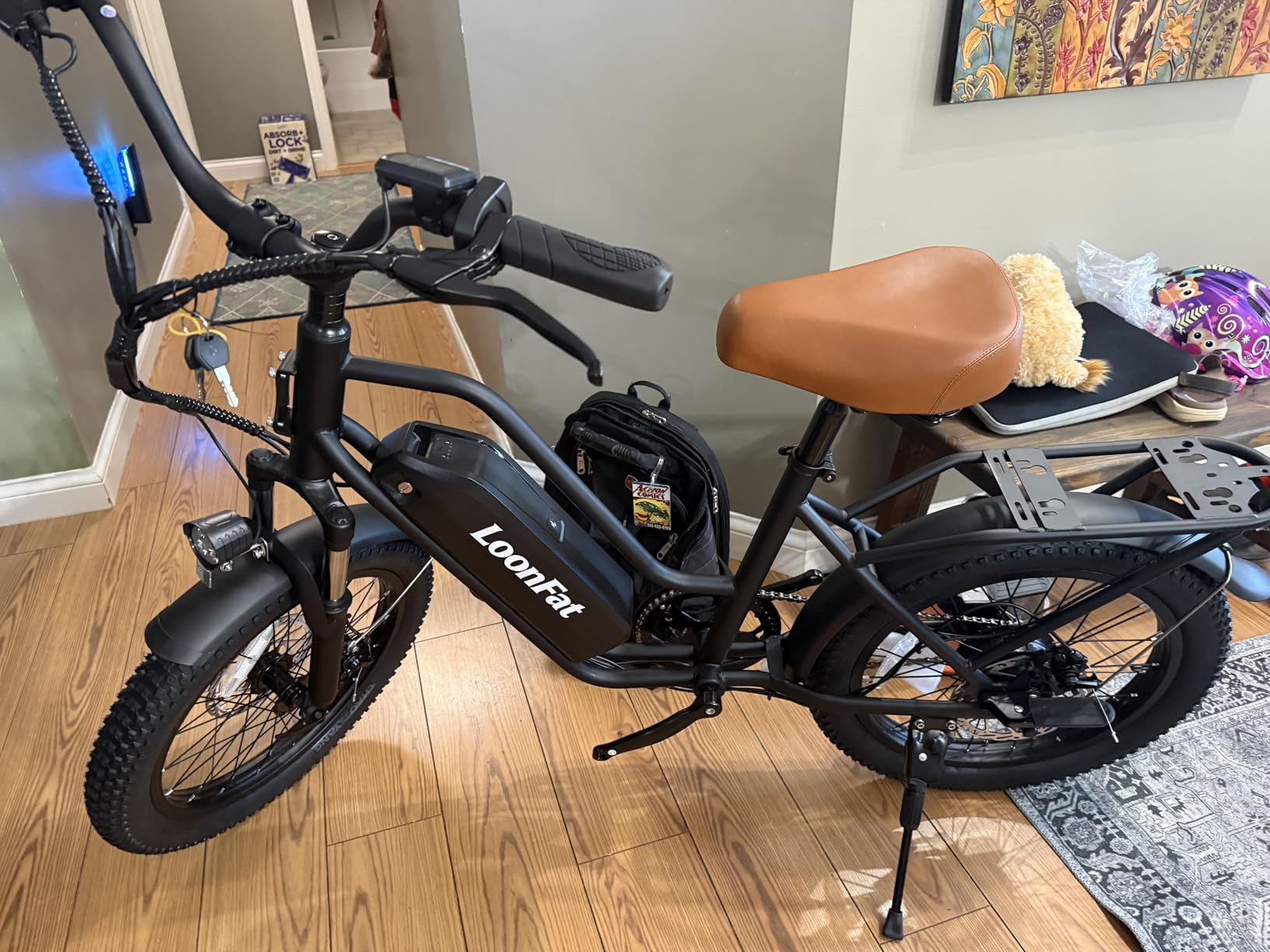 Electric Bike for Adult with Rear Seat & Front Basket, Peak 1000W Ebike - 48V 13Ah - 2 Seats Commuting Electric Bicycle - F/R Disc Brake - Front Fork Shock Absorption-20 x3.0 Fat Tire customer photo 1