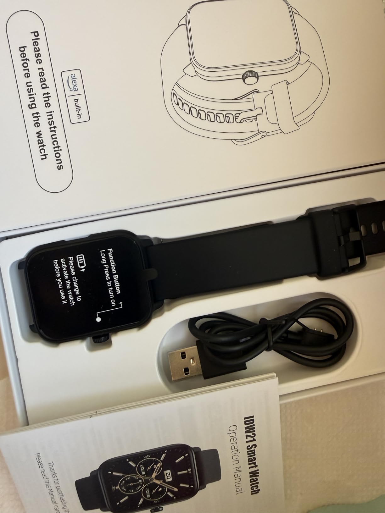 Smart Watches for Men Women with Alexa Built-in, Bluetooth Call, 1.85