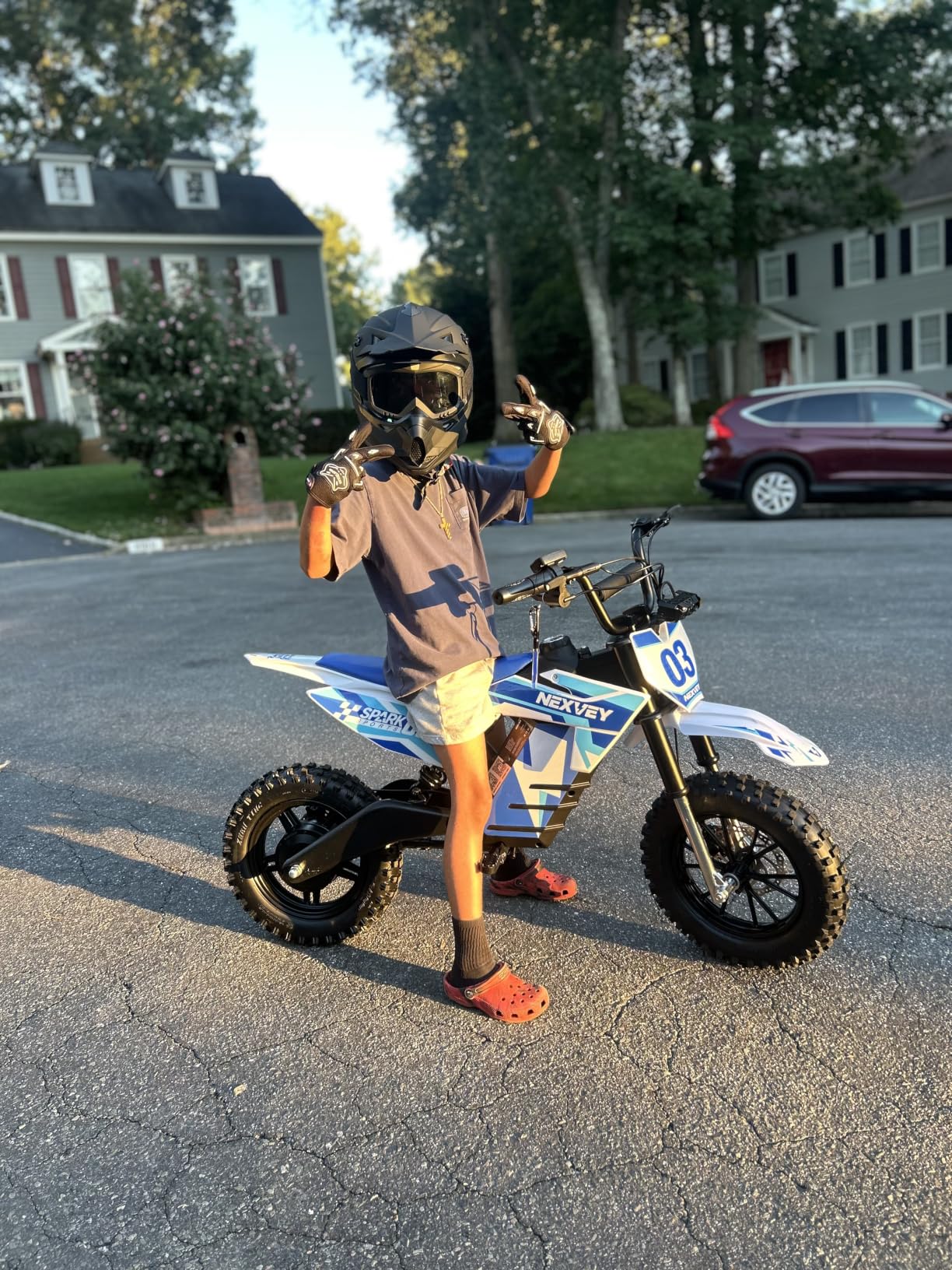 SPARK03 Electric Dirt Bike for Kids Ages 8-14 3 Speed Modes, 22-Mile Long Range, 48V 13Ah Battery, 1500W Peak Motor, 14