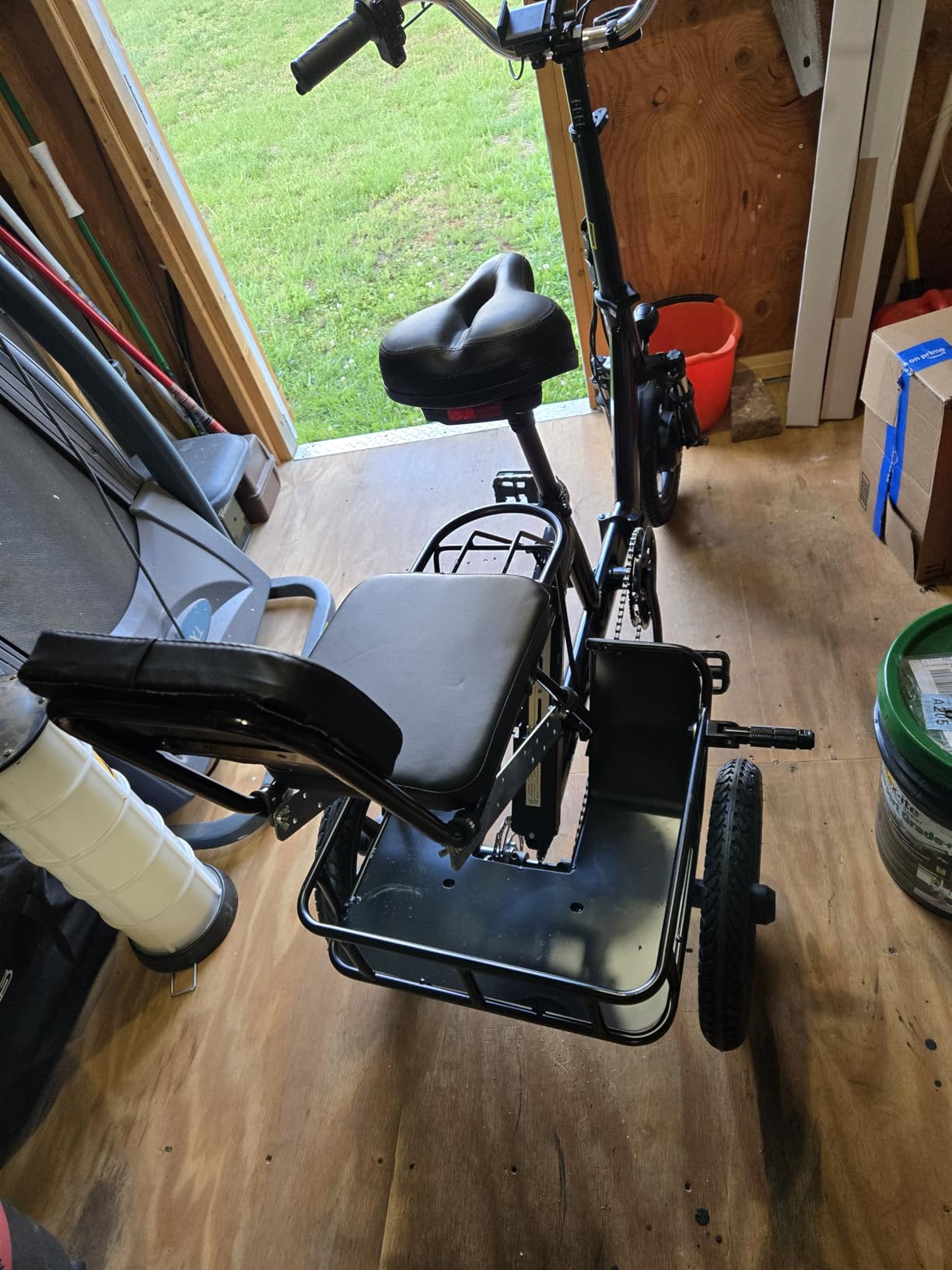 Electric Trike Bike, Peak 500W Brushless Motor Folding Trike Ebike, 480Wh Removable Battery, Step-Thru 3 Wheel Electric Bicycle, 2 Seats, Up to 45 Miles, Tricycle for Adults, Gift for Parents customer photo 1