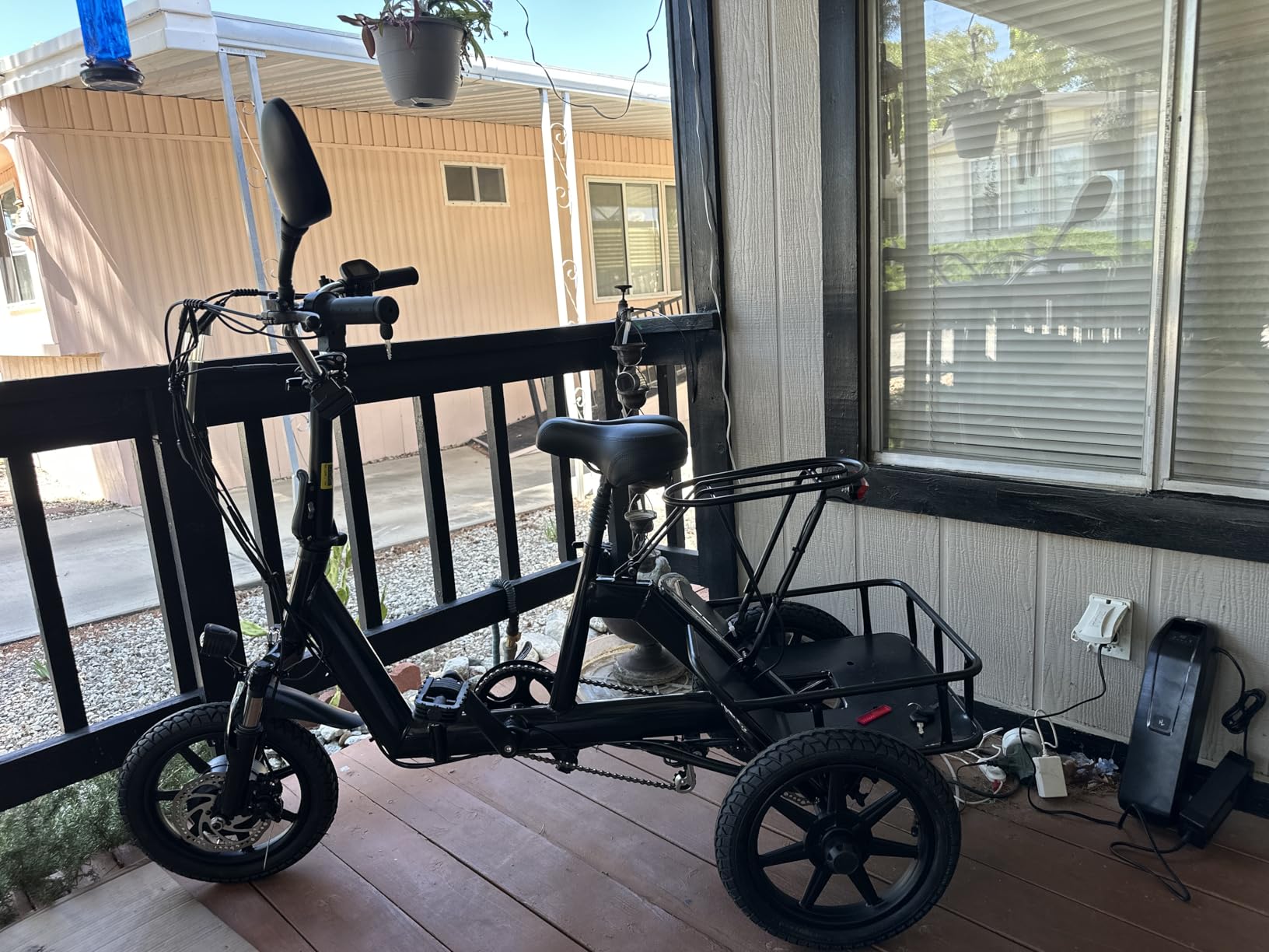 Electric Trike Bike, Peak 500W Brushless Motor Folding Trike Ebike, 480Wh Removable Battery, Step-Thru 3 Wheel Electric Bicycle, 2 Seats, Up to 45 Miles, Tricycle for Adults, Gift for Parents customer photo 2