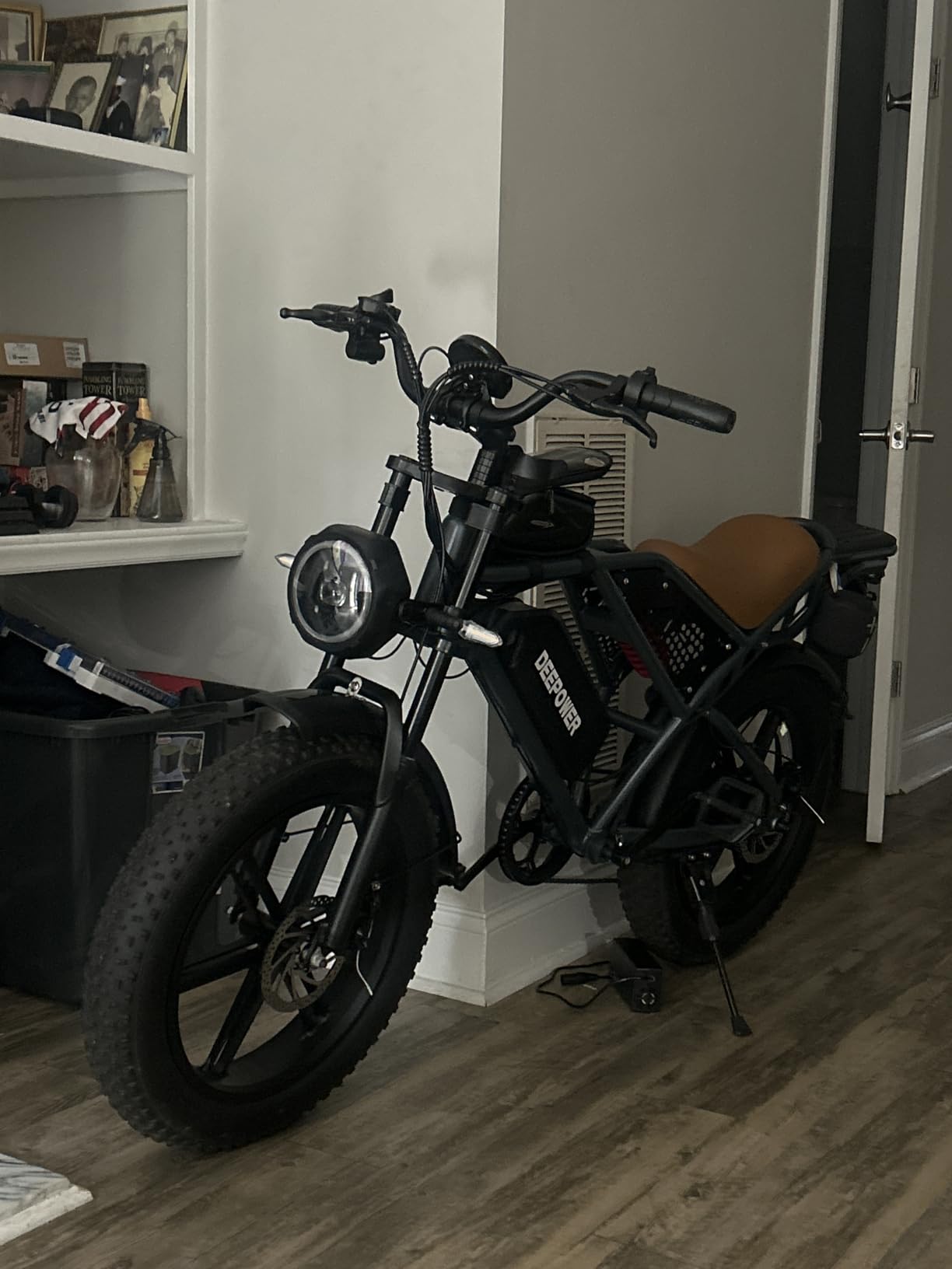 DEEPOWER Electric Bike for Adults,2000W Peak Motor&28MPH Electric Dirt Bike, 48V 20AH/35AH/60AH Battery, 70-160 Max Miles, Dual Suspension Ebikes for Adults, 20