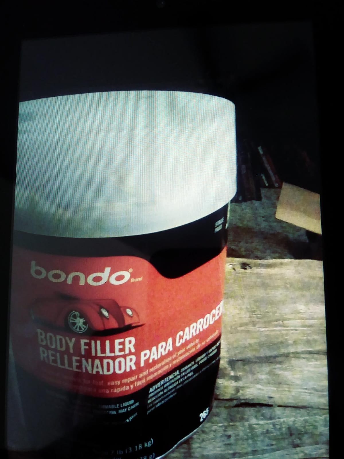 Bondo Body Filler, Original Formula for Fast, Easy Repair & Restoration for your Vehicle, 00265, Filler 6.30 lb and Hardener 2.75 oz, 1 Can customer photo 1