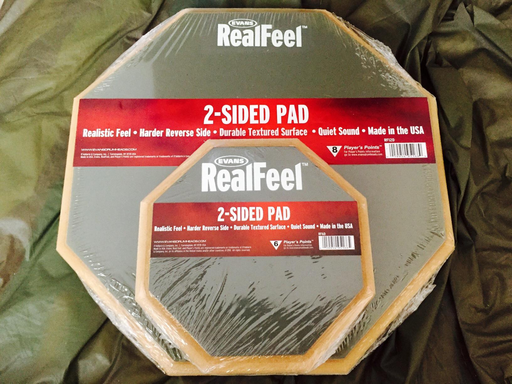 Evans RealFeel - Drum Practice Pad - Drum Pad - Drummer Practice Pad - Gum Rubber & Neoprene, 2 Sided, 12 Inch customer photo 1