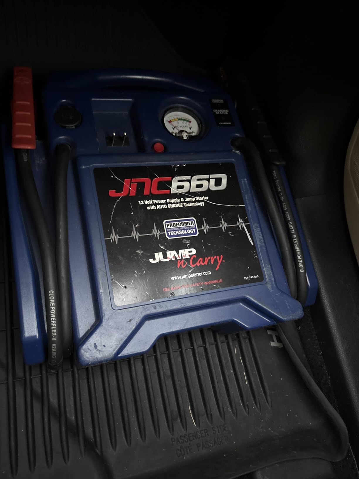 Clore Automotive Jump-N-Carry JNC660 1700 Peak Amp 12 Volt Jump Starter , Blue customer photo 2