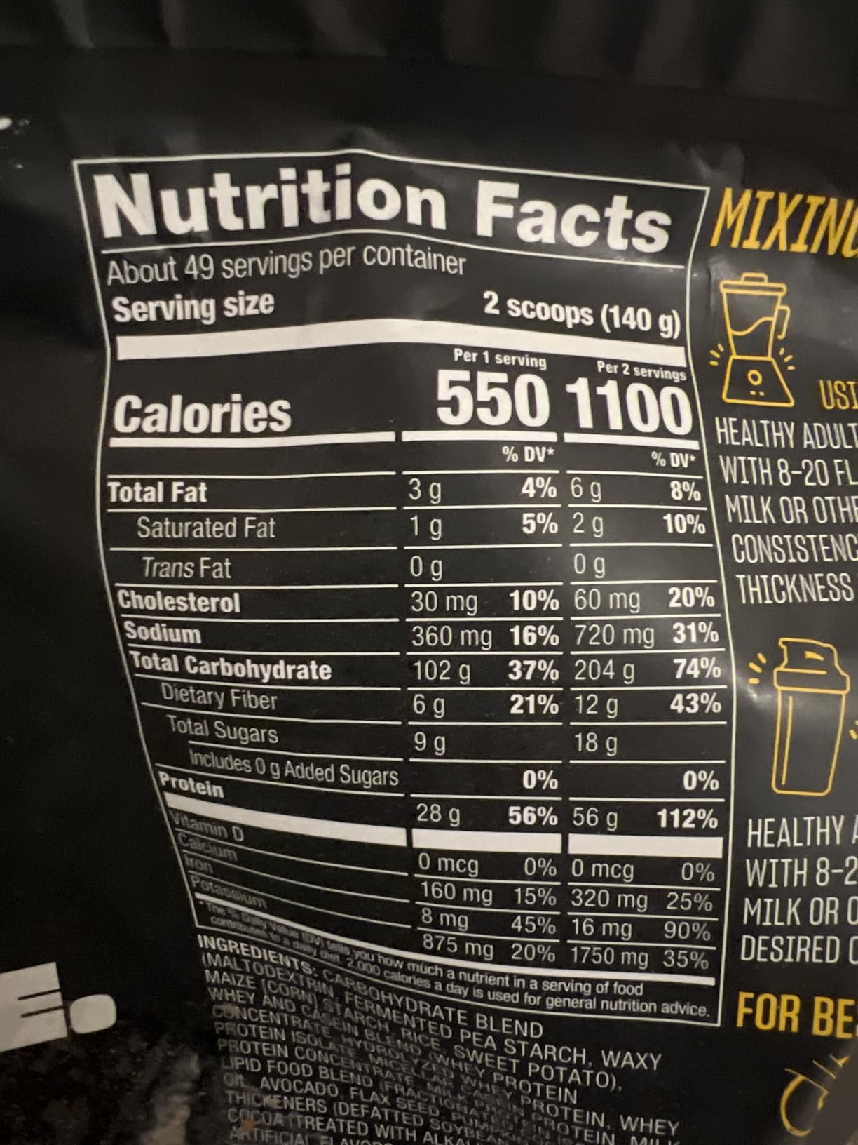 Mutant Mass Weight Gainer Protein Powder, Triple Chocolate, 15 lb customer photo 1