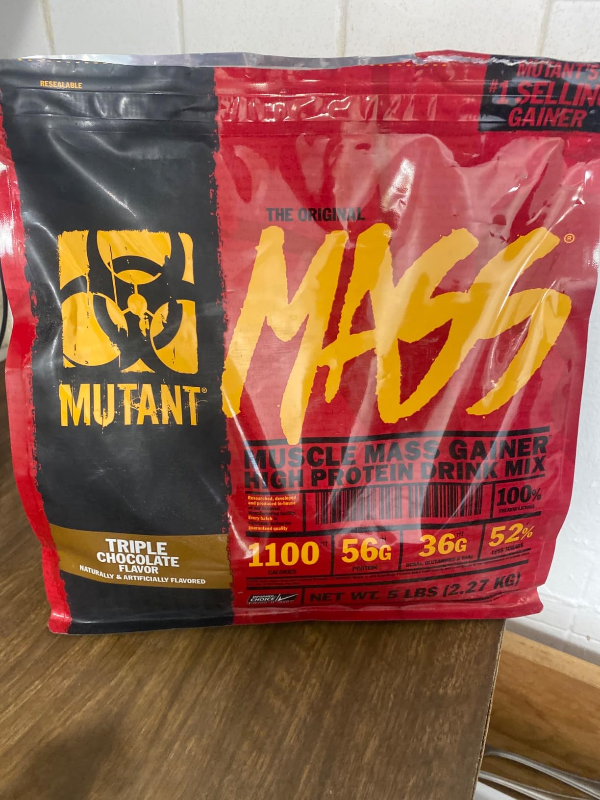 Mutant Mass Weight Gainer Protein Powder, Triple Chocolate, 15 lb customer photo 2