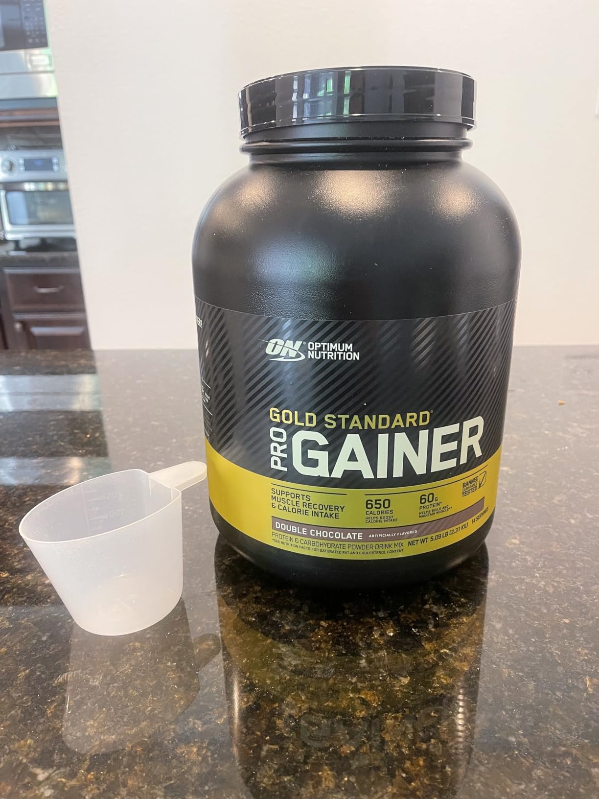 Optimum Nutrition Gold Standard Pro Gainer Protein, Double Chocolate, 5 LB customer photo 2