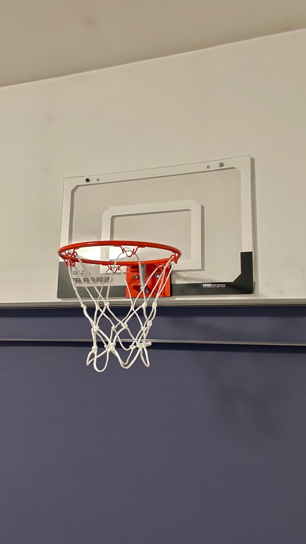 SKLZ Pro Mini Indoor Basketball Hoop with Ball, Over the Door, Shatter-Proof Backboard, Spring-Action Break-Away Steel Rim customer photo 1