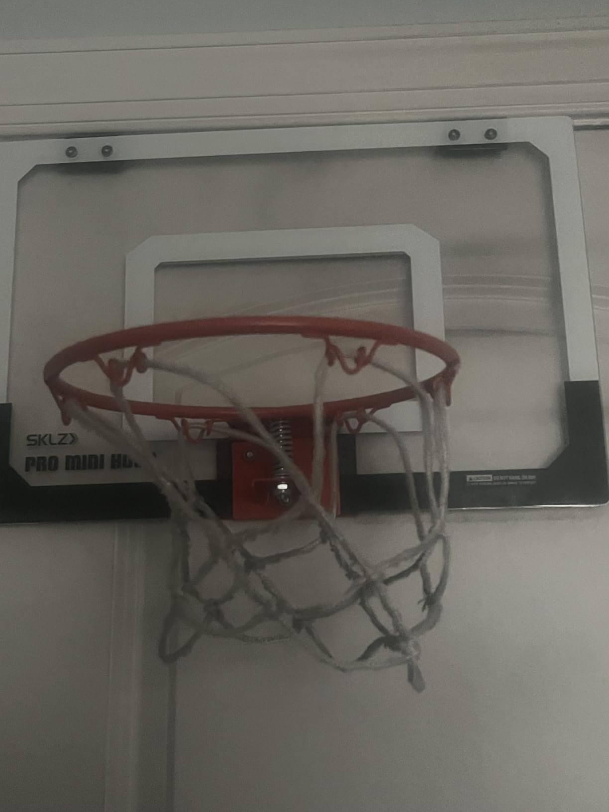 SKLZ Pro Mini Indoor Basketball Hoop with Ball, Over the Door, Shatter-Proof Backboard, Spring-Action Break-Away Steel Rim customer photo 2